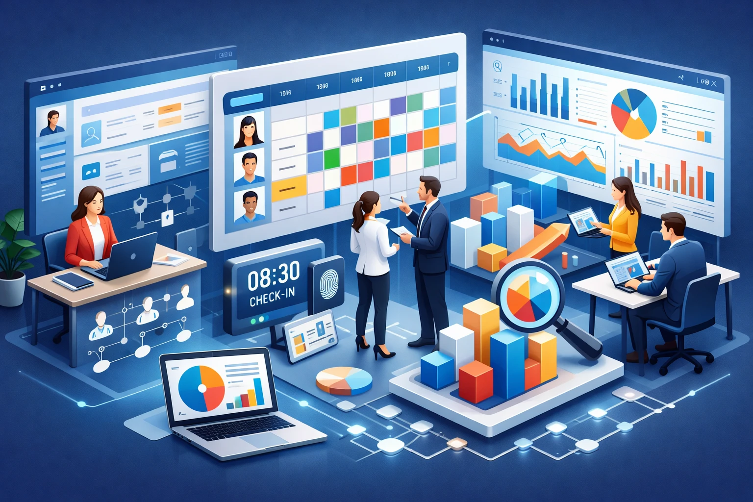 现代化人事管理系统、考勤排班系统与人事数据分析系统的整合应用