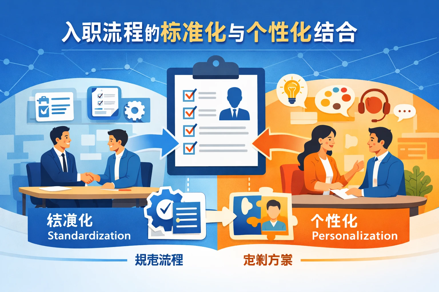 入职流程的标准化与个性化结合
