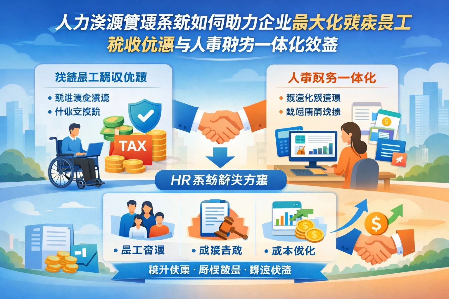 人力资源管理系统如何助力企业最大化残疾员工税收优惠与人事财务一体化效益