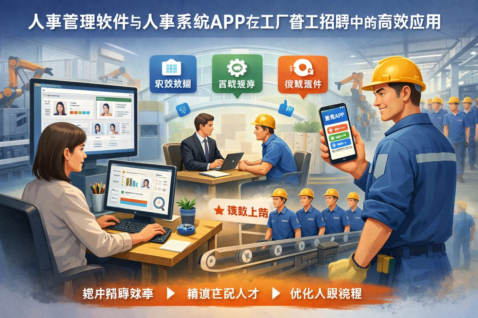 人事管理软件与人事系统APP在工厂普工招聘中的高效应用