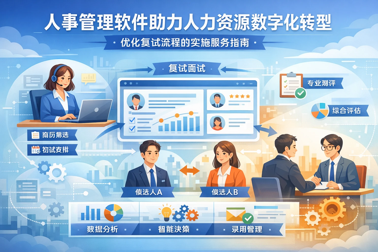 人事管理软件助力人力资源数字化转型：优化复试流程的实施服务指南