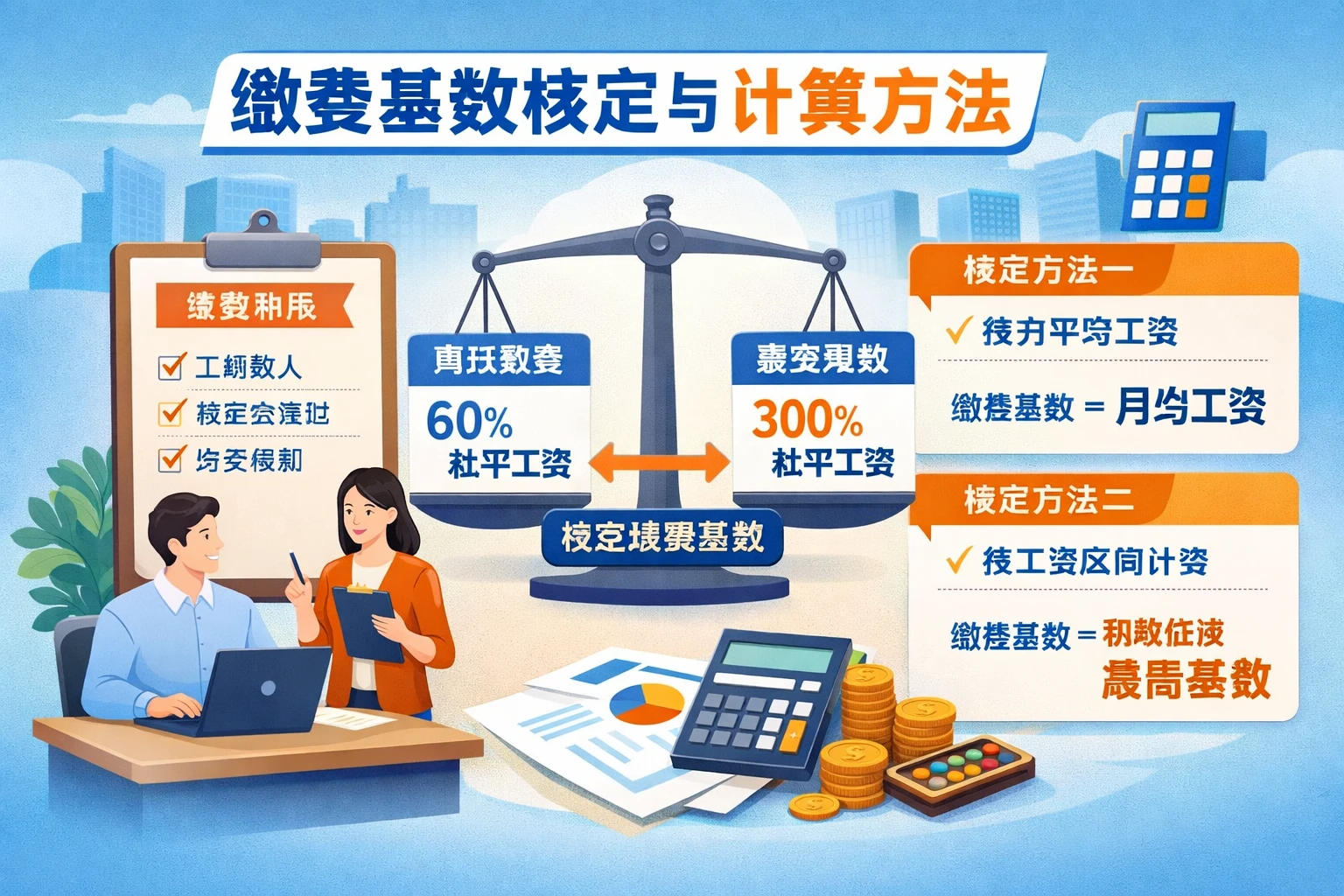 缴费基数核定与计算方法