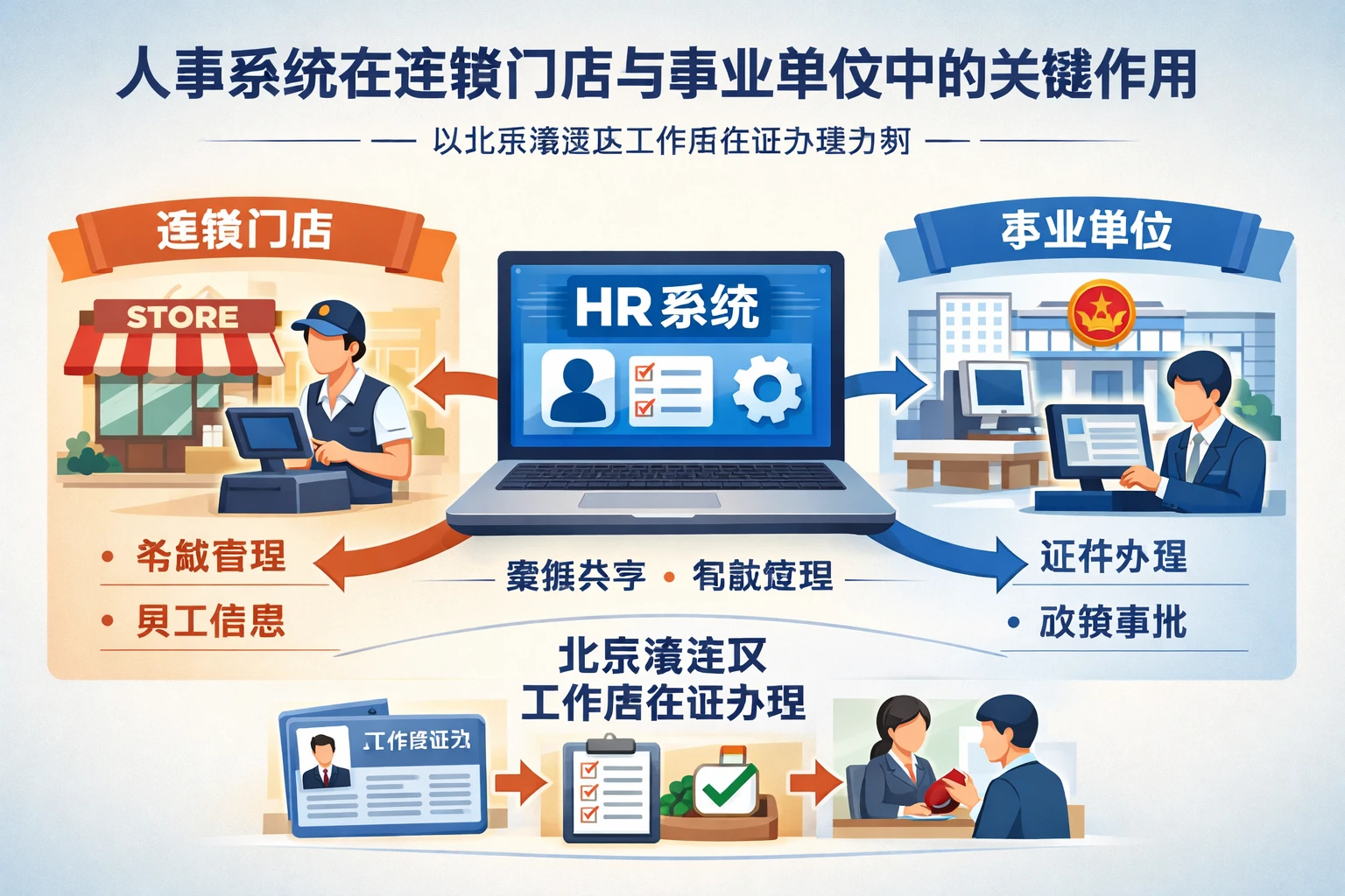 人事系统在连锁门店与事业单位中的关键作用——以北京海淀区工作居住证办理为例