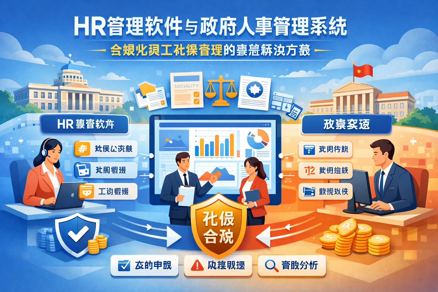 HR管理软件与政府人事管理系统：合规化员工社保管理的智慧解决方案