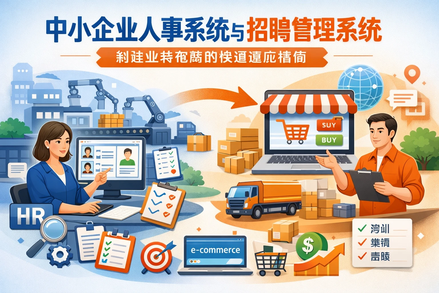 中小企业人事系统与招聘管理系统：制造业转电商的快速适应指南
