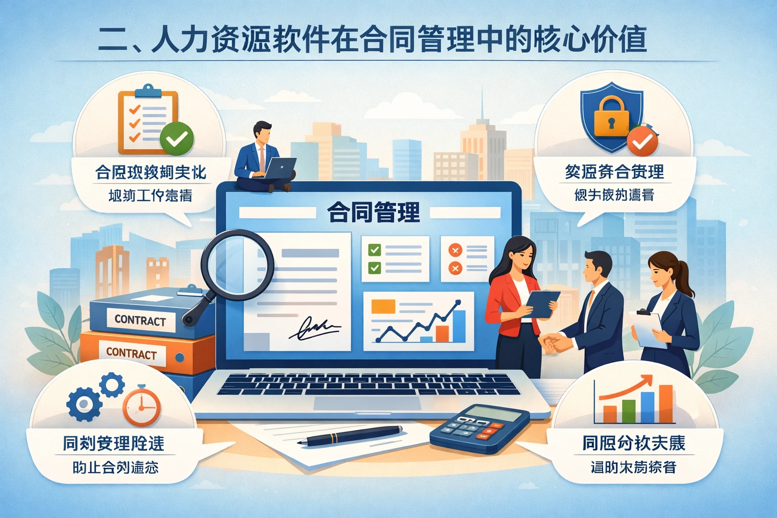 二、人力资源软件在合同管理中的核心价值