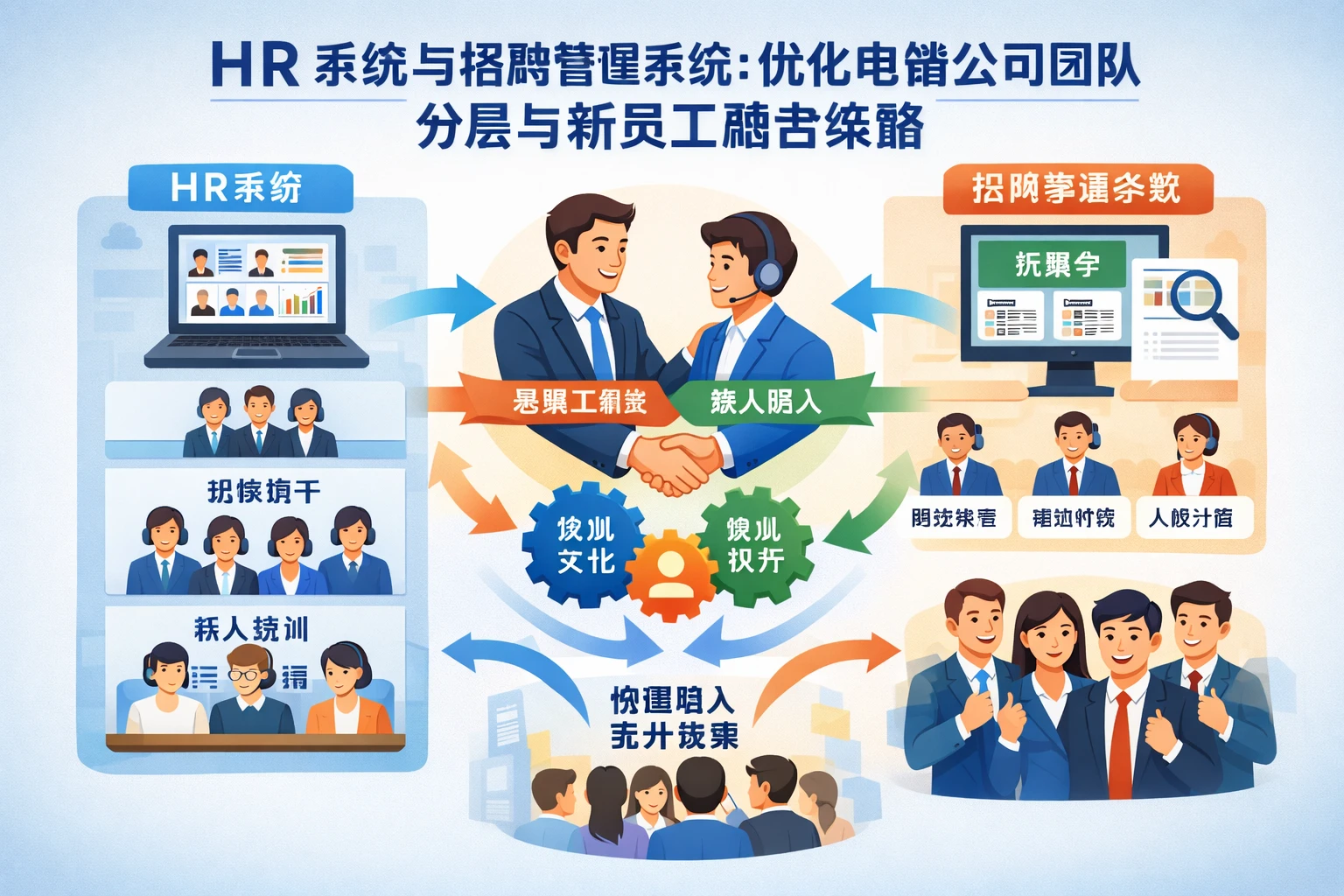 HR系统与招聘管理系统：优化电销公司团队分层与新员工融合策略