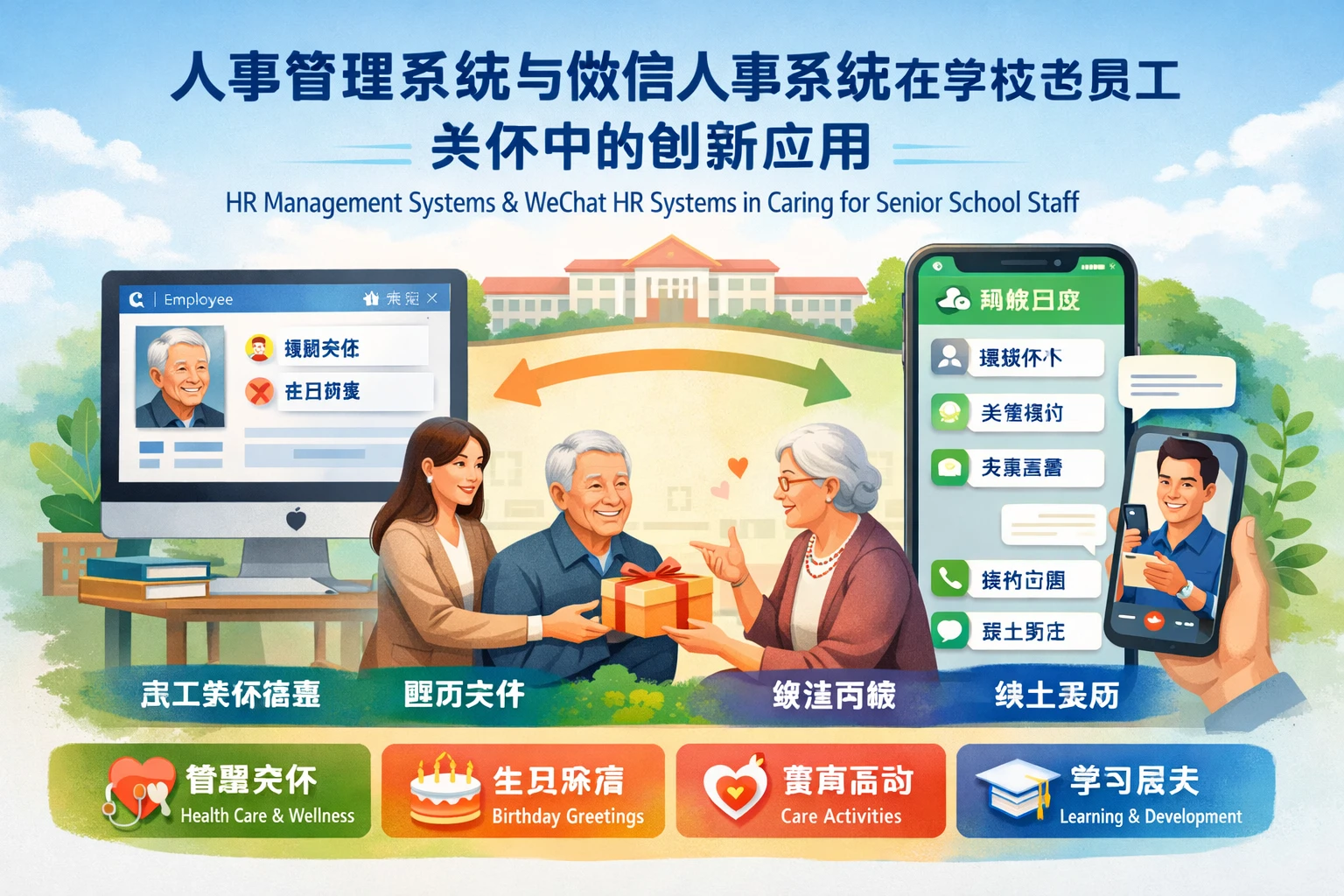 人事管理系统与微信人事系统在学校老员工关怀中的创新应用