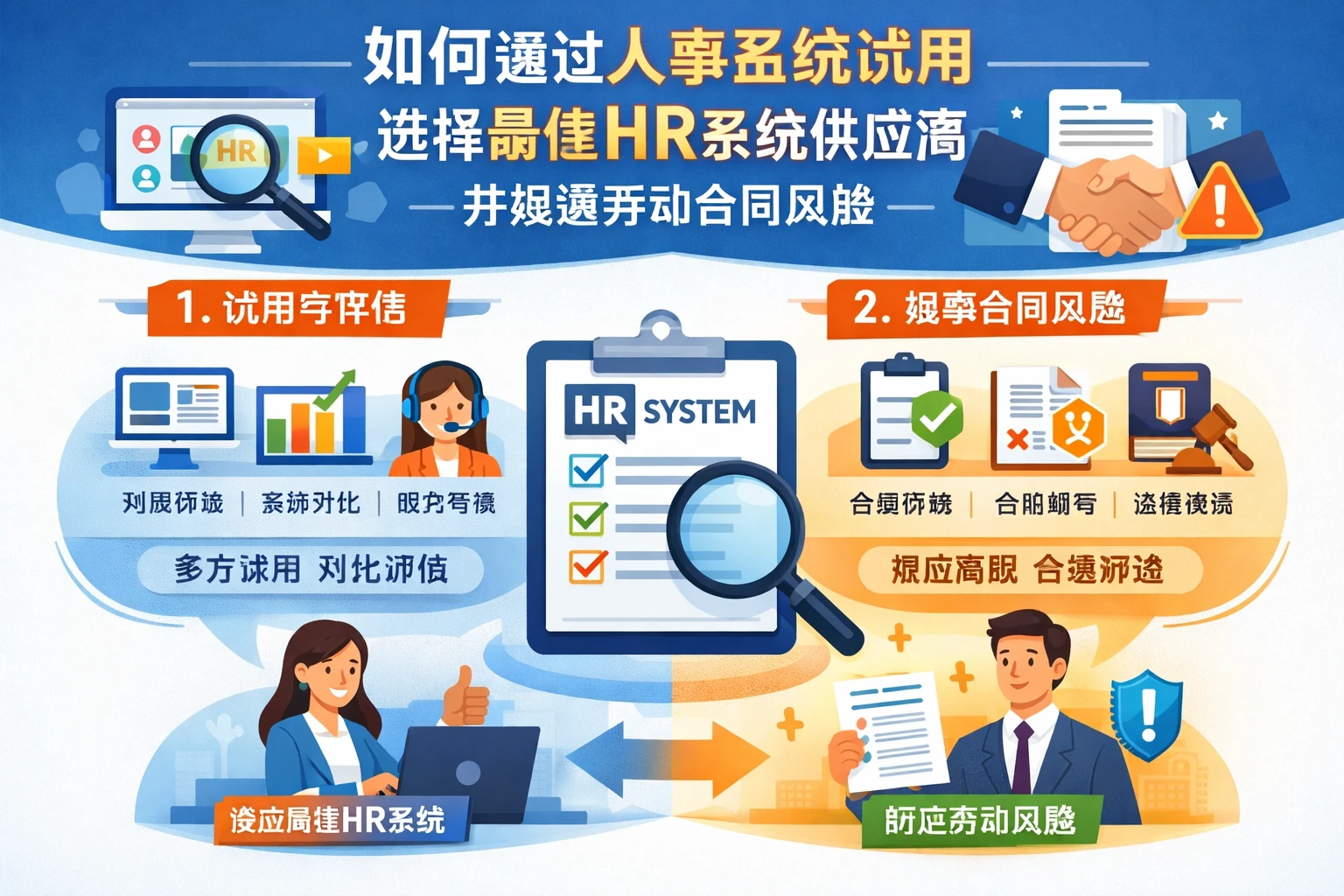 如何通过人事系统试用选择最佳HR系统供应商并规避劳动合同风险