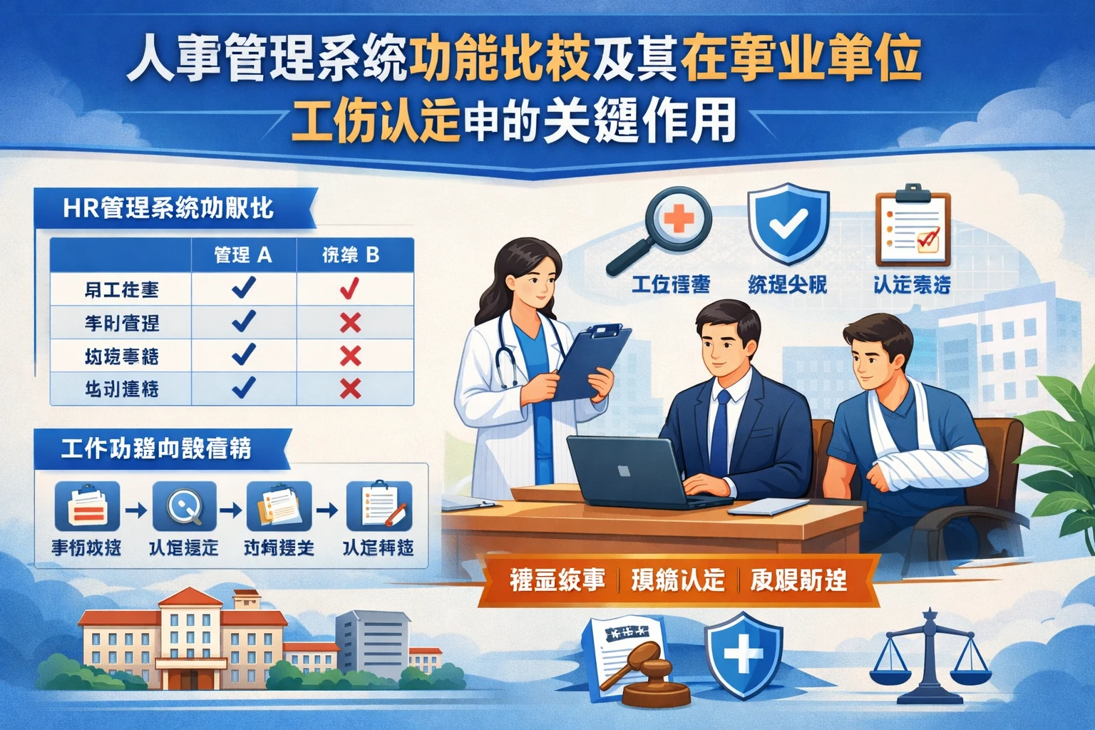 人事管理系统功能比较及其在事业单位工伤认定中的关键作用