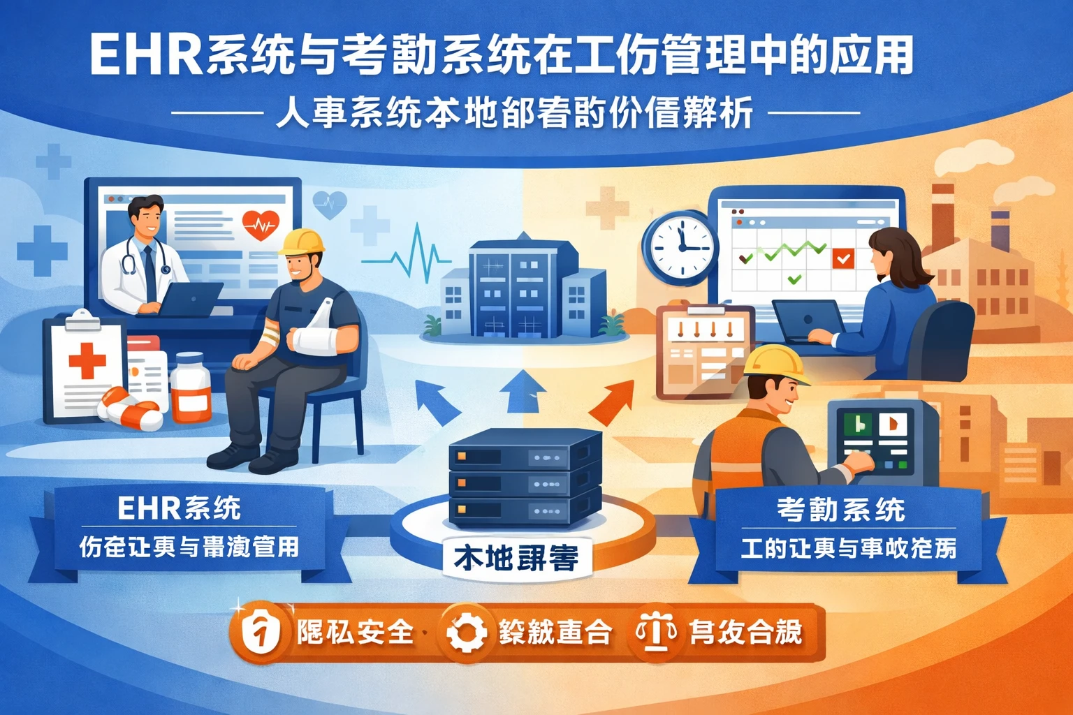 EHR系统与考勤系统在工伤管理中的应用——人事系统本地部署的价值解析