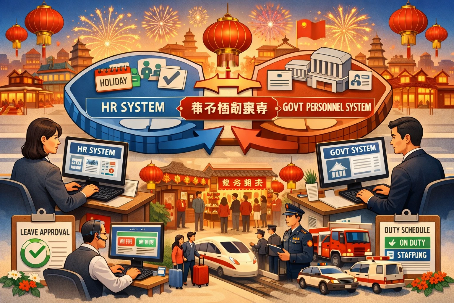 人力资源系统与政府人事管理系统在春节假期管理中的关键作用