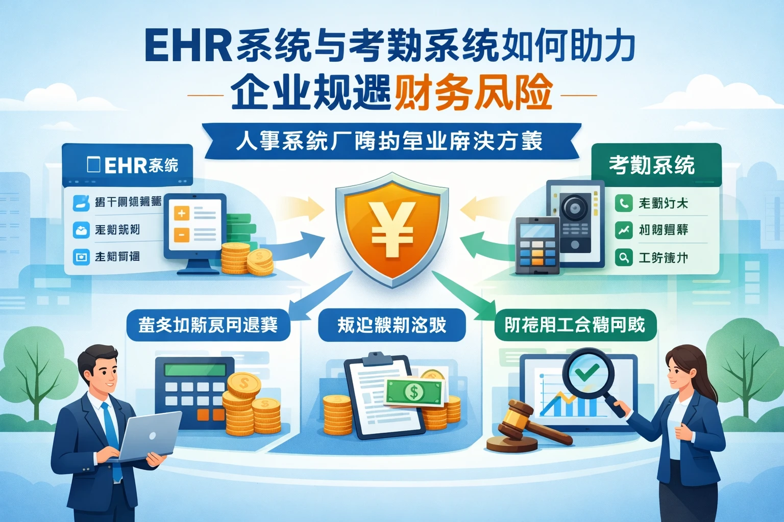 EHR系统与考勤系统如何助力企业规避财务风险——人事系统厂商的专业解决方案