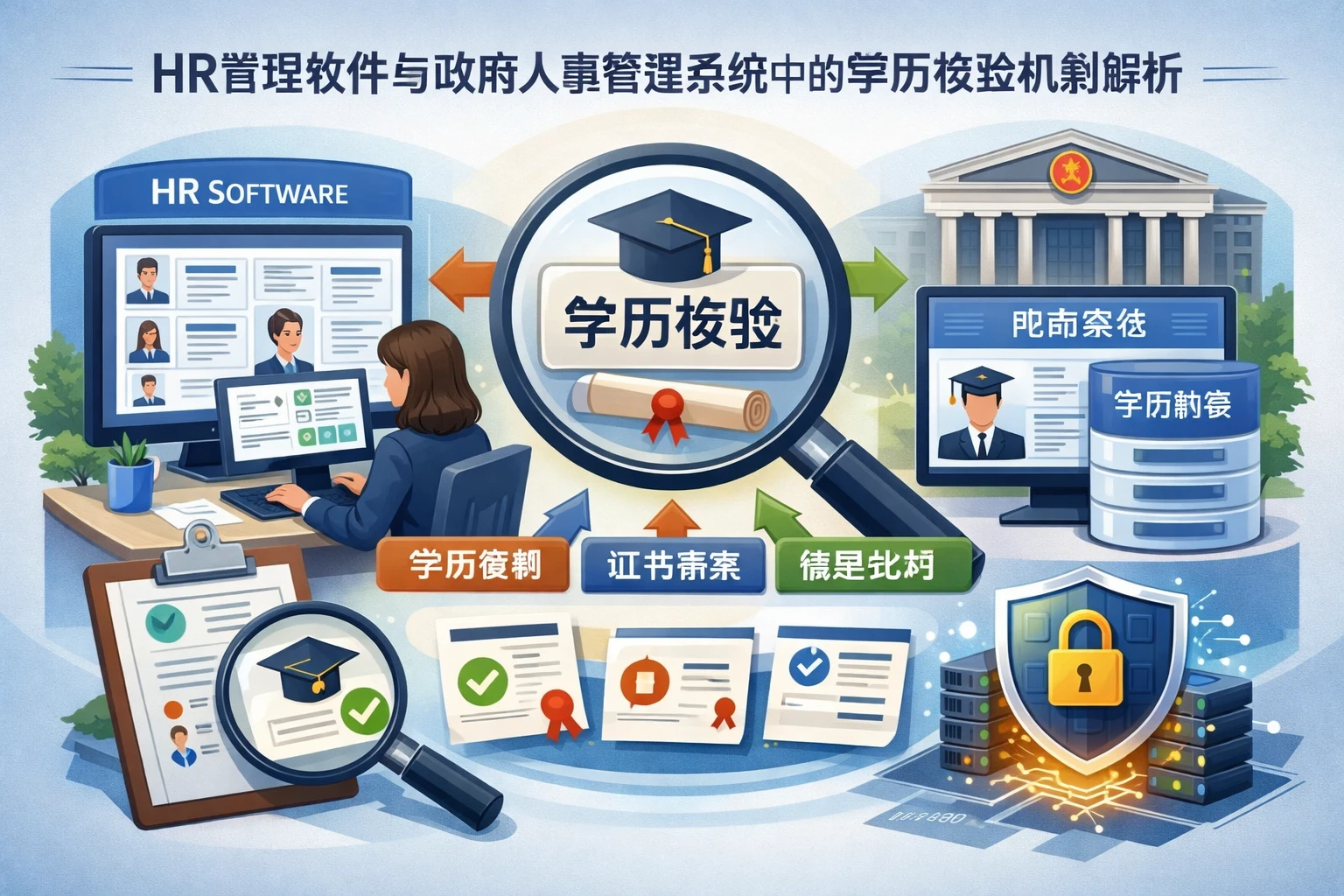 HR管理软件与政府人事管理系统中的学历核验机制解析