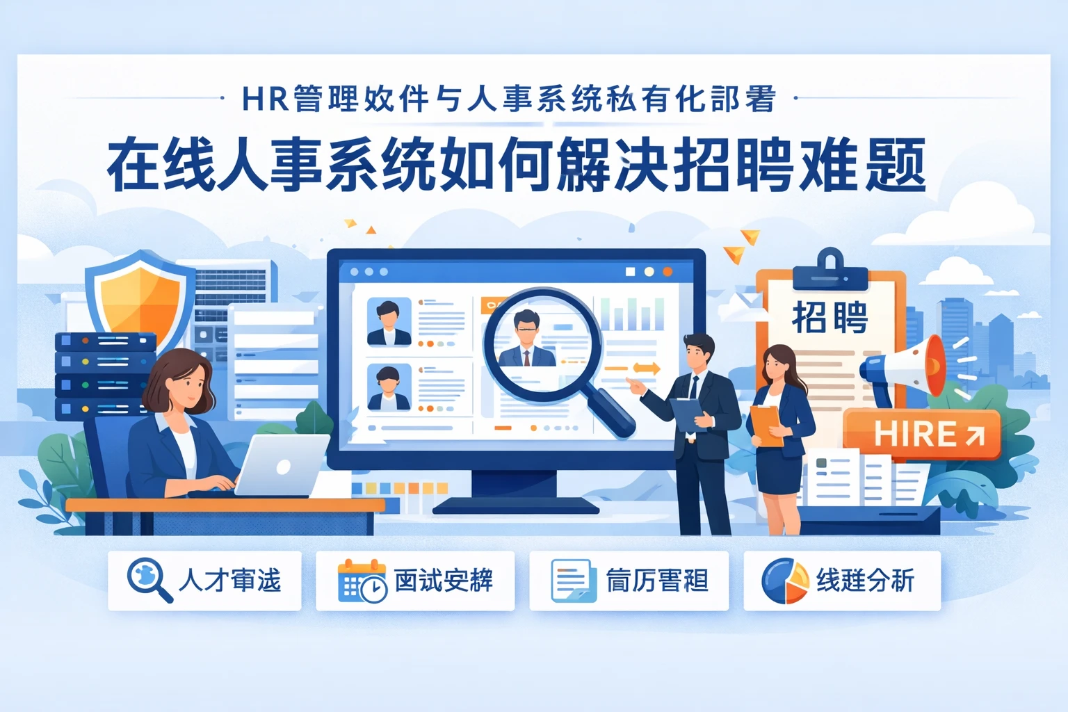 HR管理软件与人事系统私有化部署：在线人事系统如何解决招聘难题