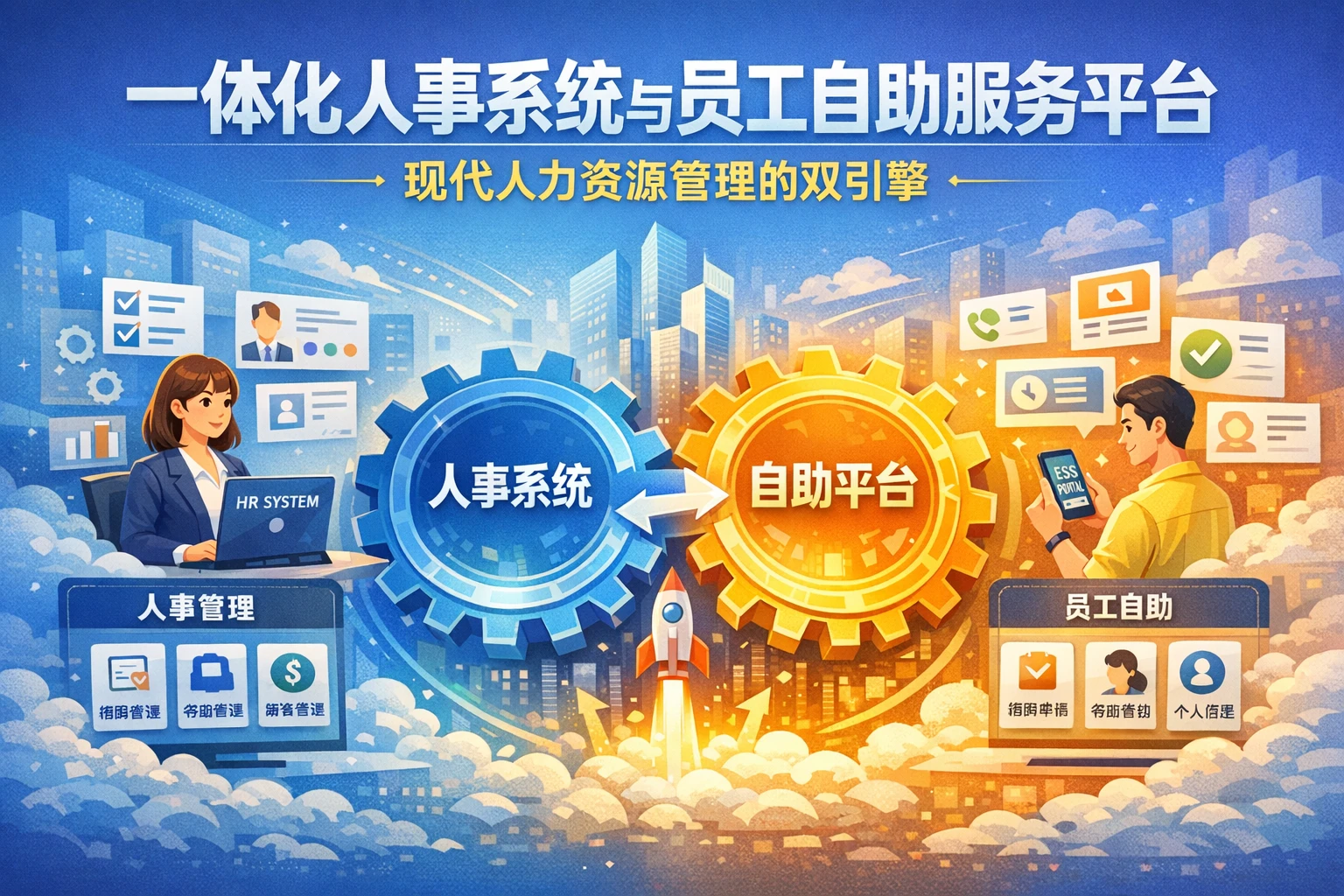 一体化人事系统与员工自助服务平台：现代人力资源管理的双引擎