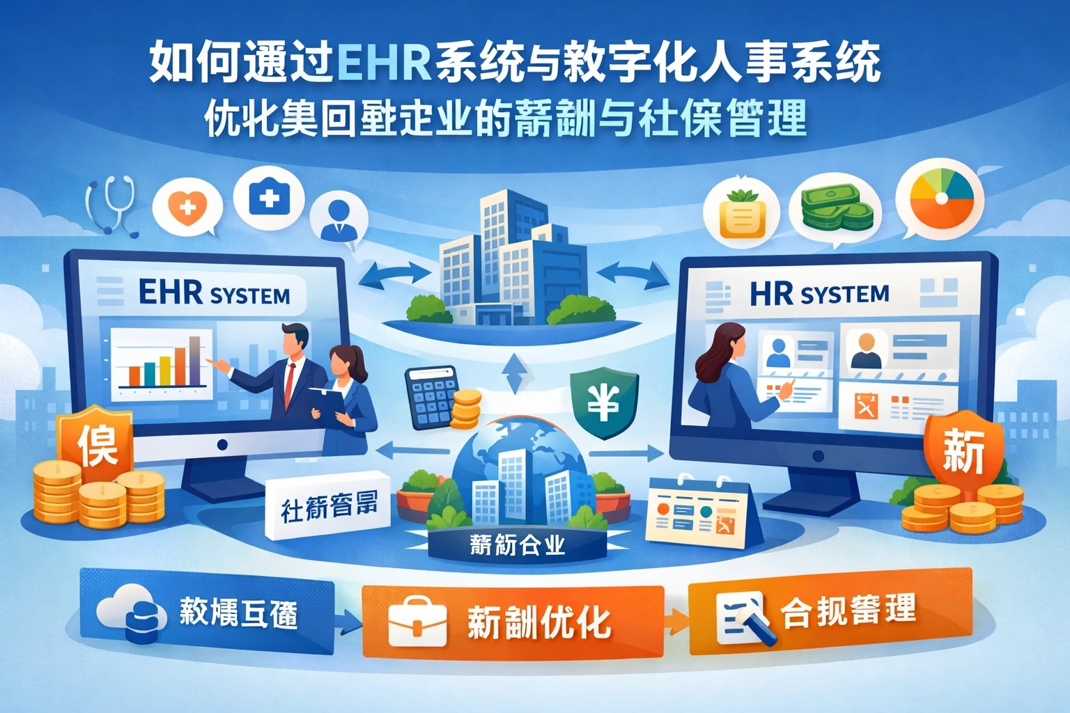 如何通过EHR系统与数字化人事系统优化集团型企业的薪酬与社保管理