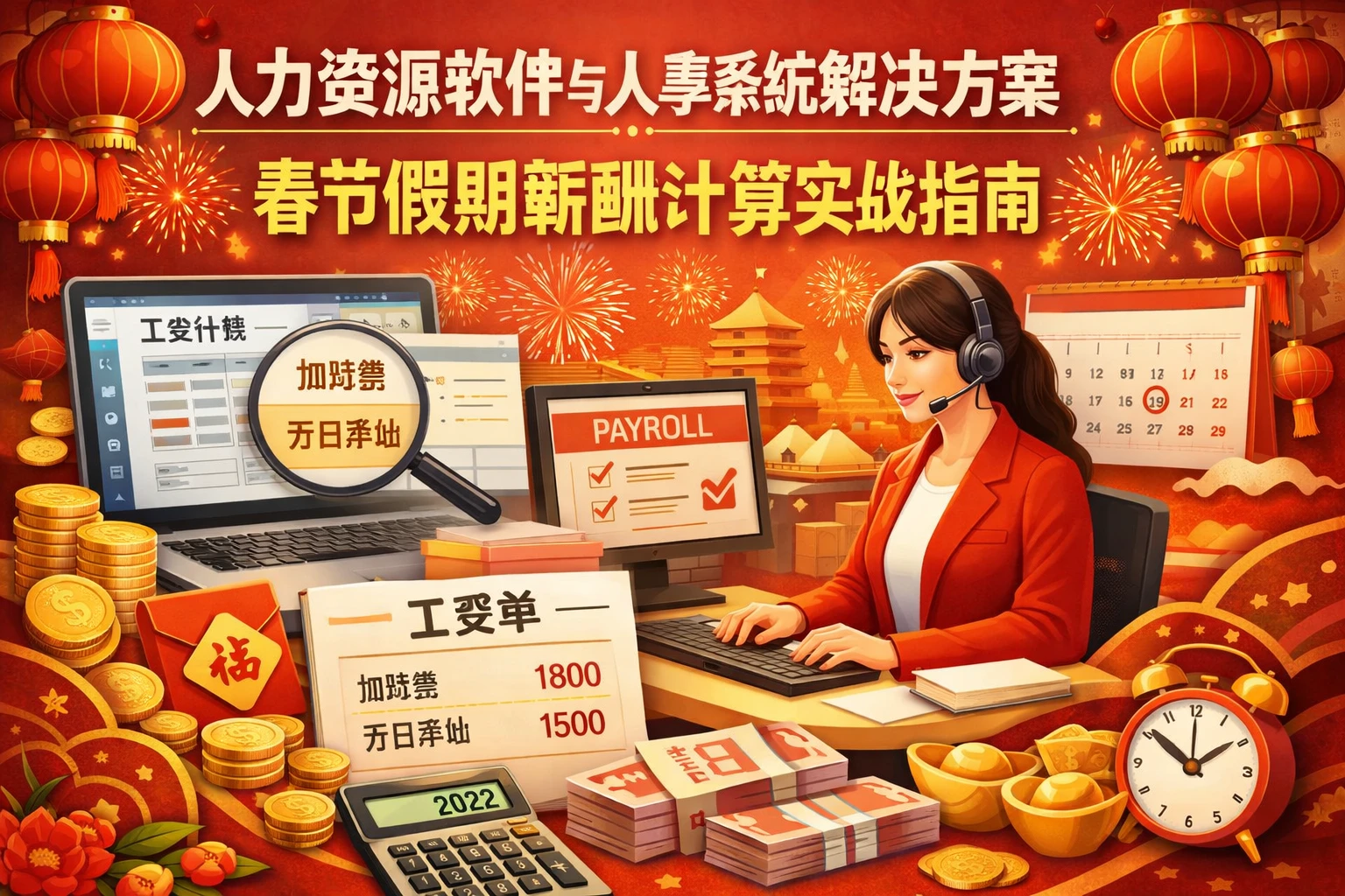 人力资源软件与人事系统解决方案：春节假期薪酬计算实战指南