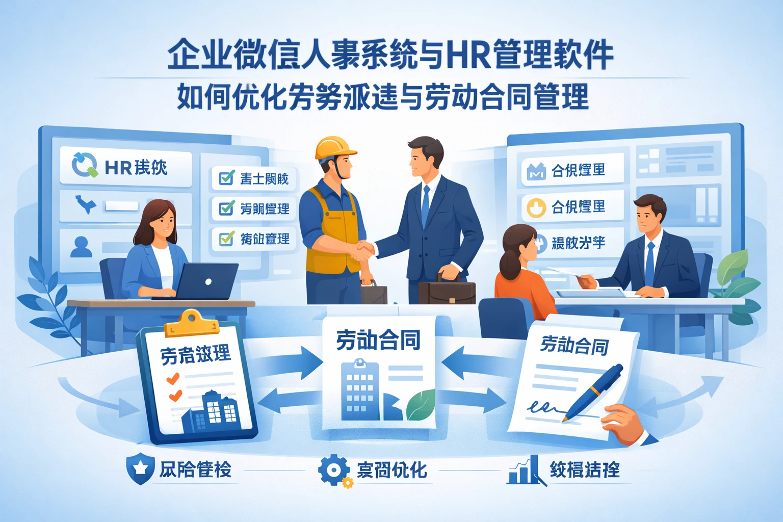 企业微信人事系统与HR管理软件如何优化劳务派遣与劳动合同管理