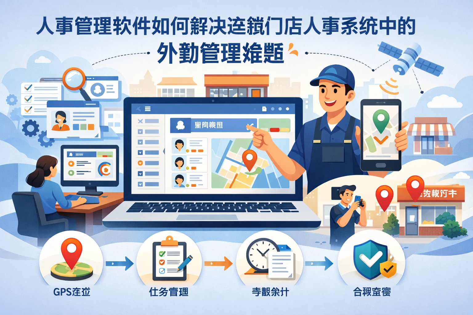 人事管理软件如何解决连锁门店人事系统中的外勤管理难题