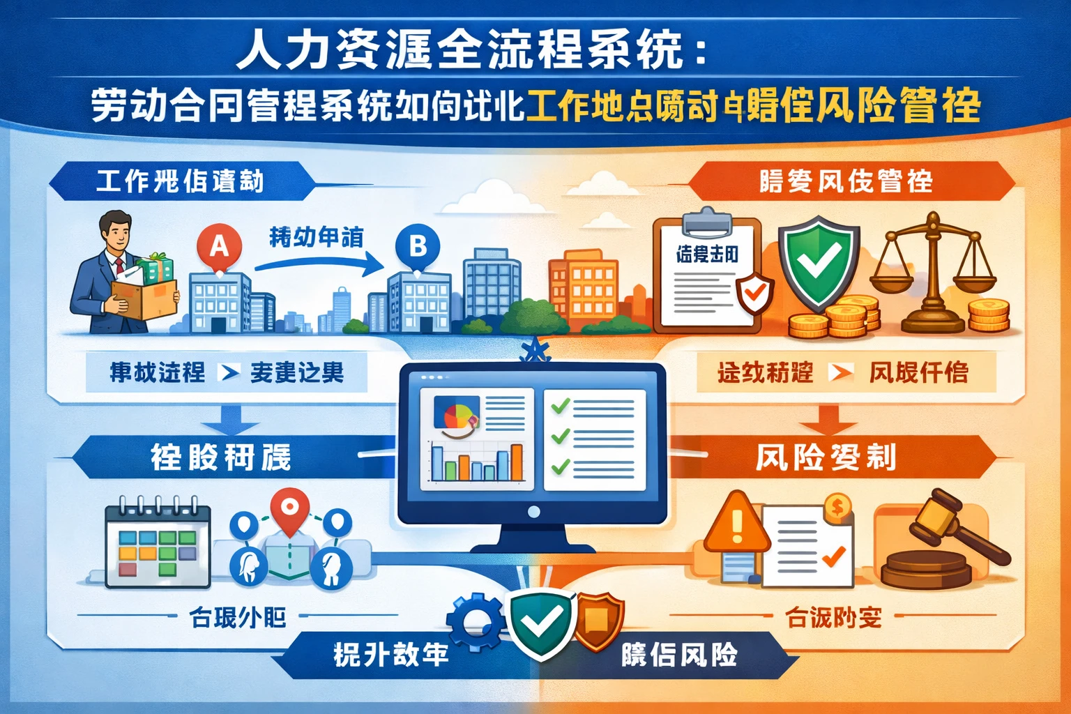 人力资源全流程系统：劳动合同管理系统如何优化工作地点调动与赔偿风险管控