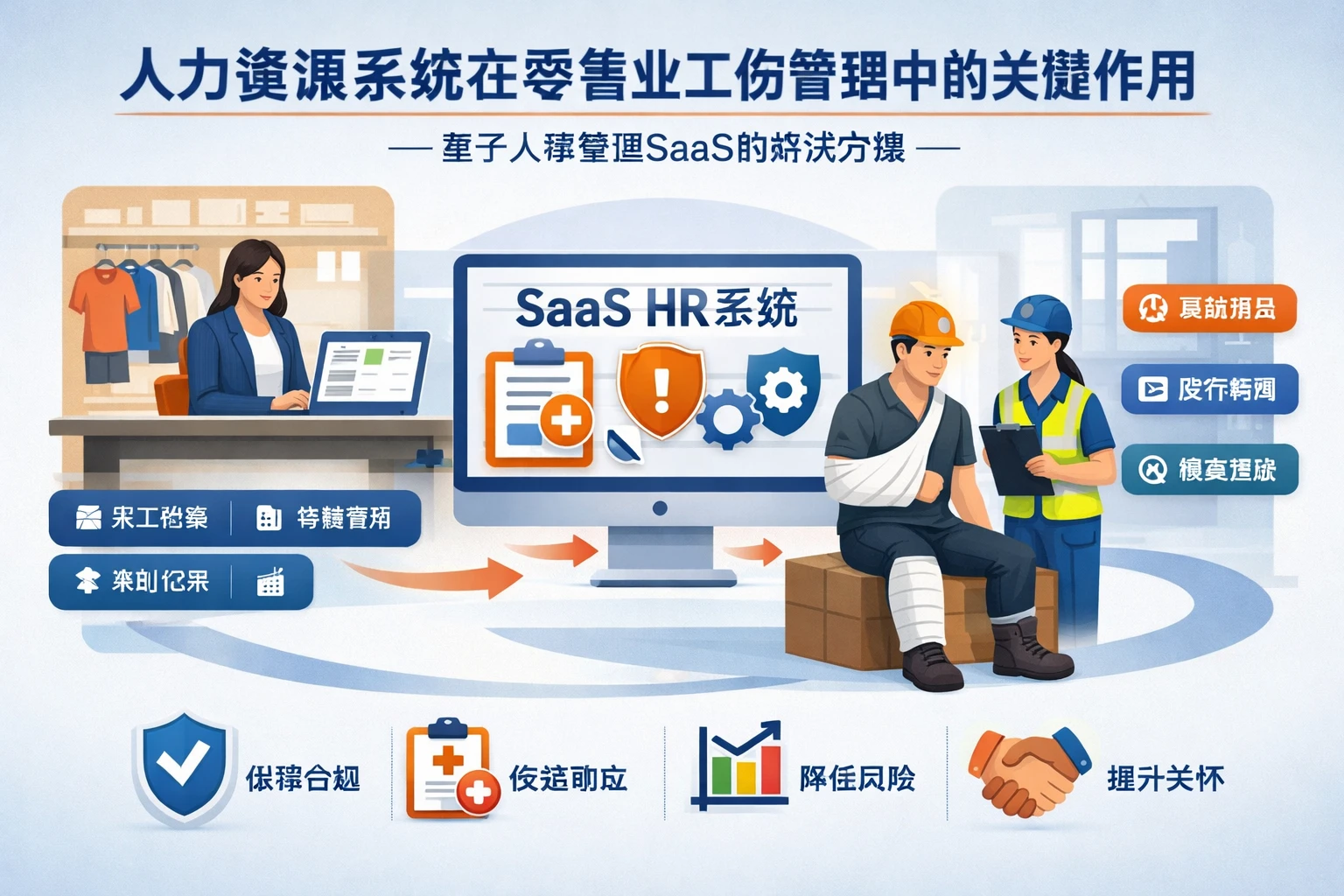 人力资源系统在零售业工伤管理中的关键作用——基于人事管理SaaS的解决方案