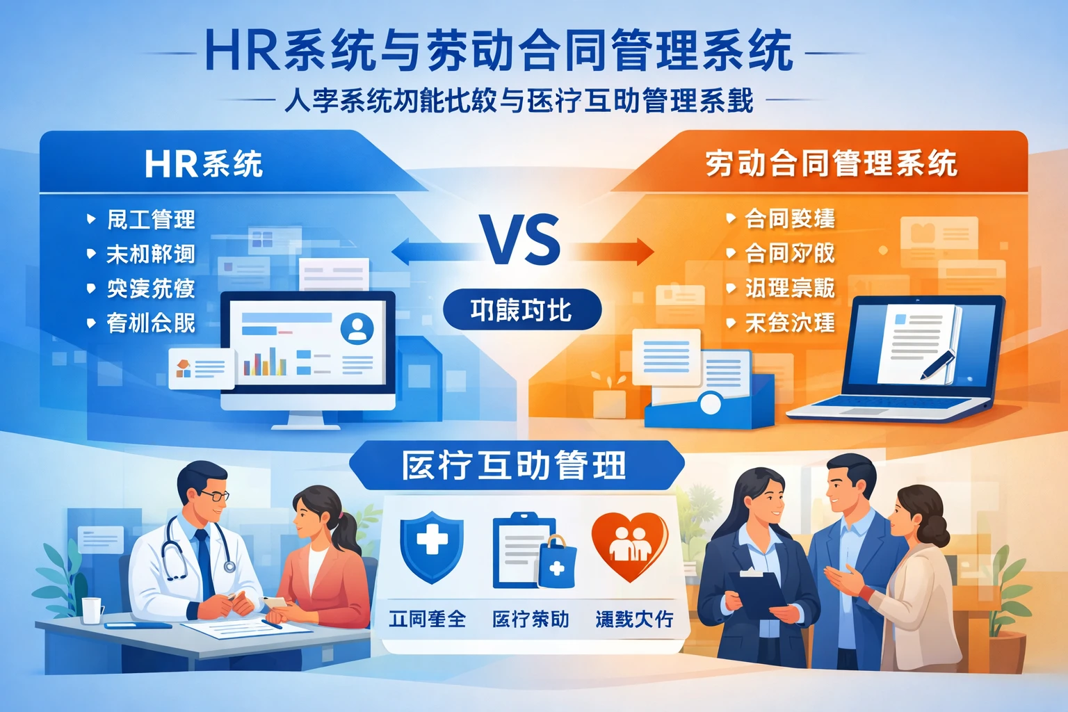HR系统与劳动合同管理系统:人事系统功能比较与医疗互助管理实践