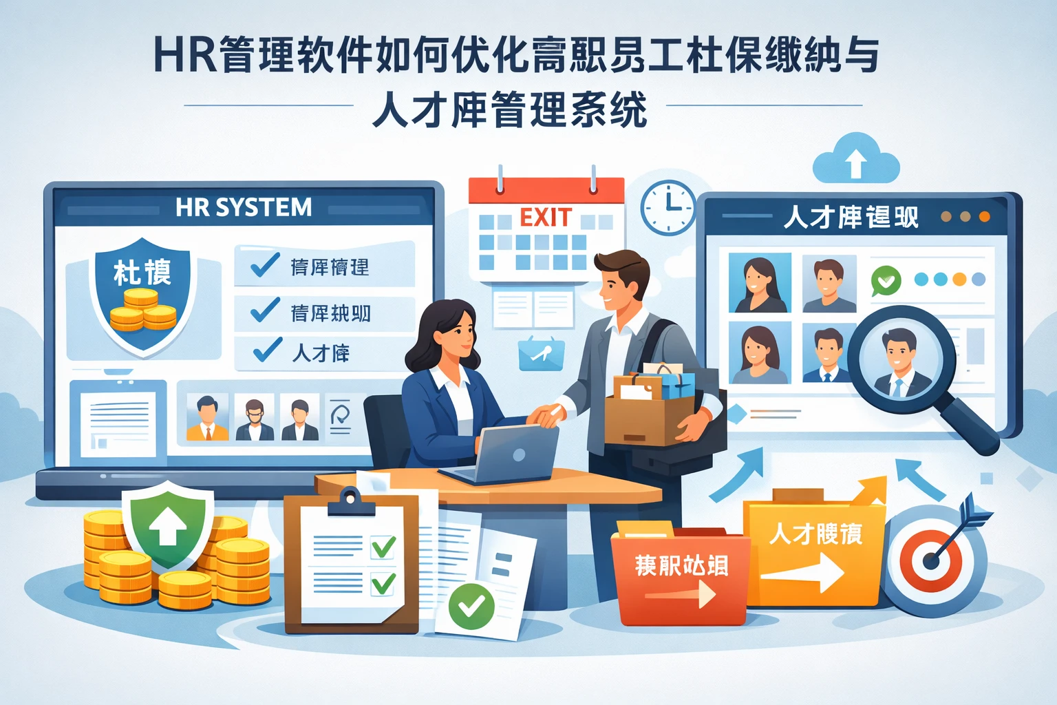 HR管理软件如何优化离职员工社保缴纳与人才库管理系统