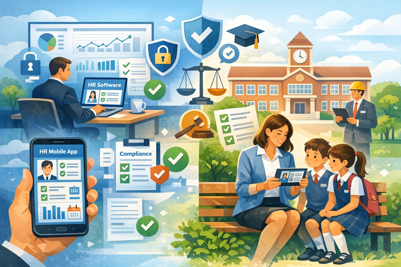 现代人事管理软件与移动人事系统在学校和企业中的合规应用