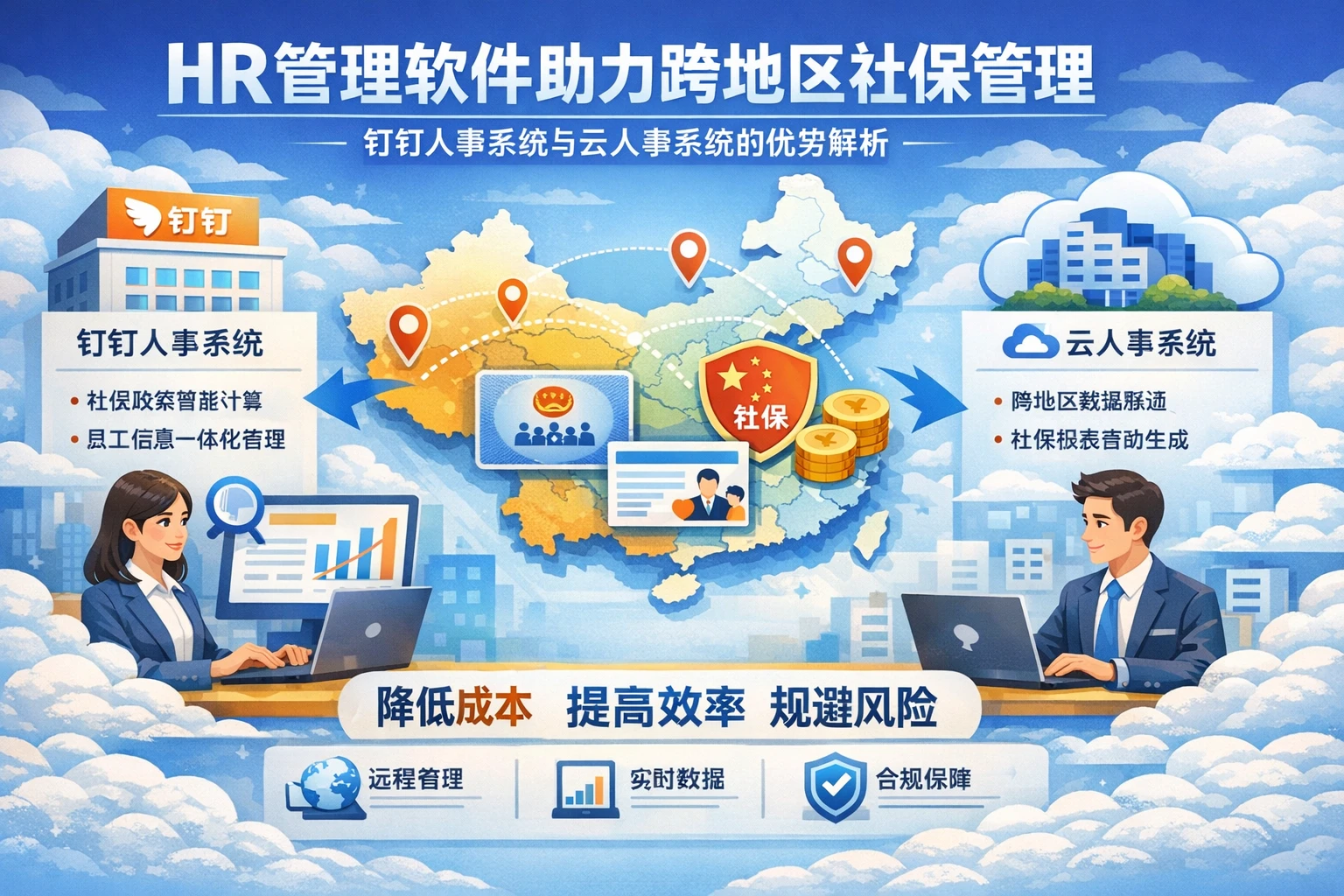 HR管理软件助力跨地区社保管理：钉钉人事系统与云人事系统的优势解析