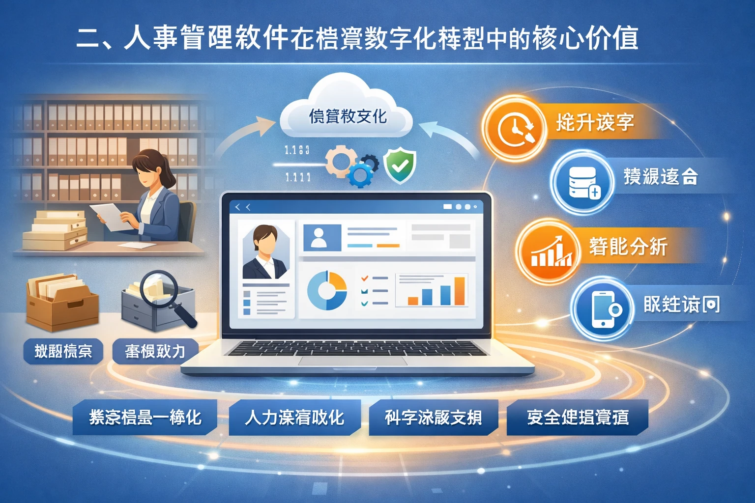 二、人事管理软件在档案数字化转型中的核心价值