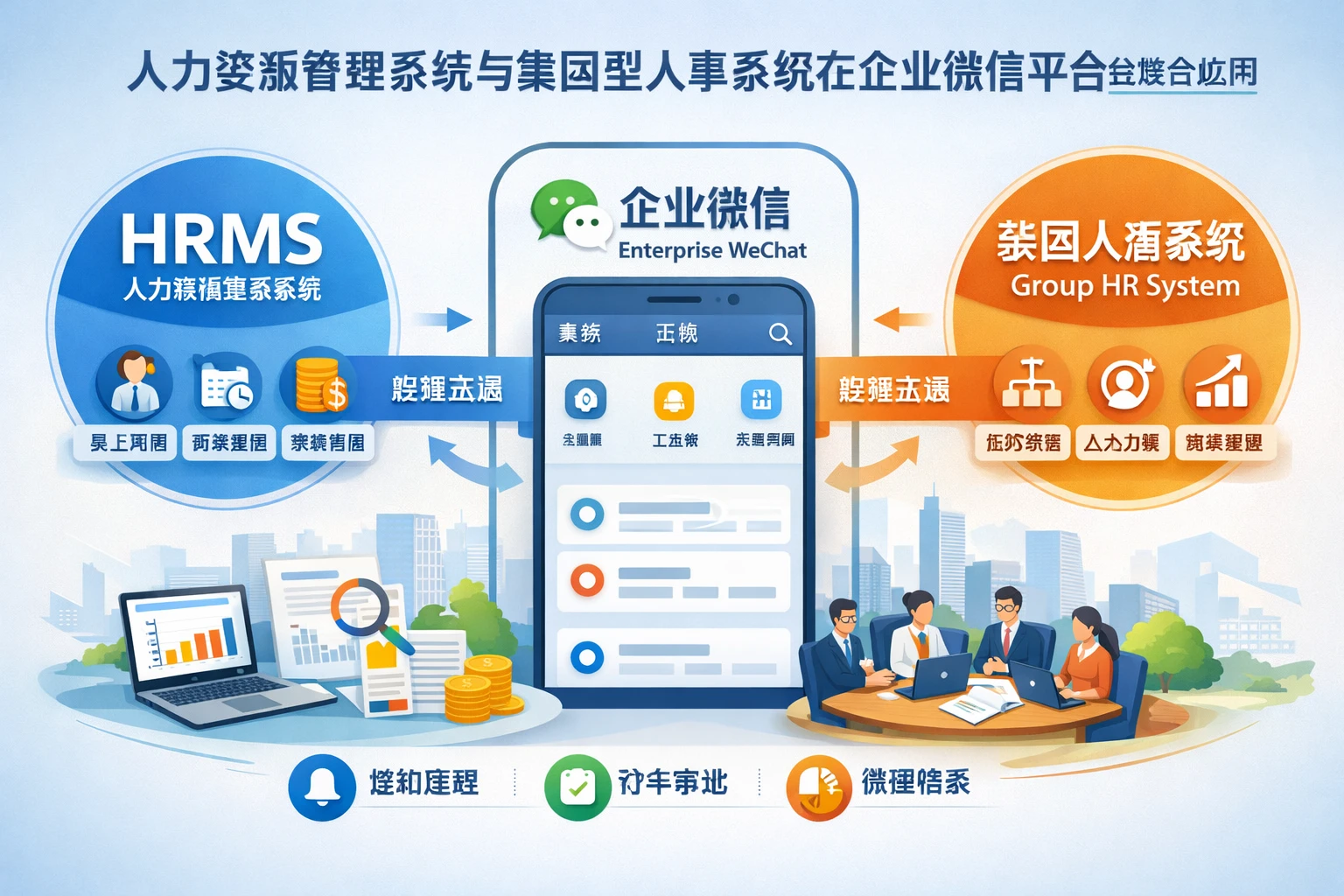 人力资源管理系统与集团型人事系统在企业微信平台的整合应用
