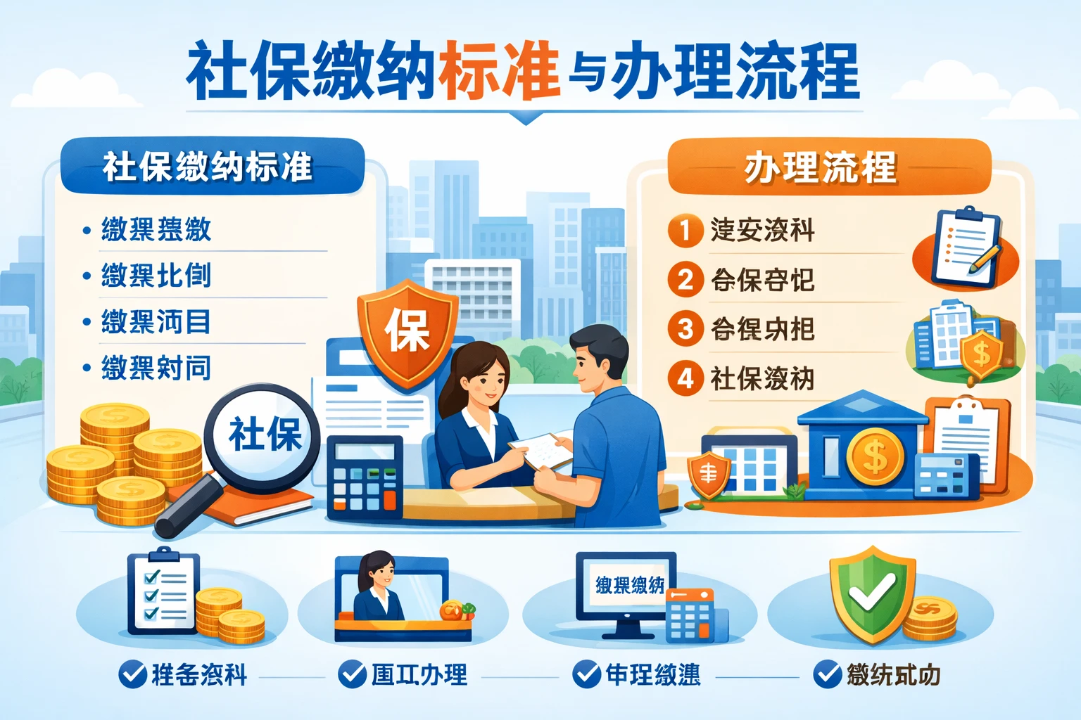 社保缴纳标准与办理流程