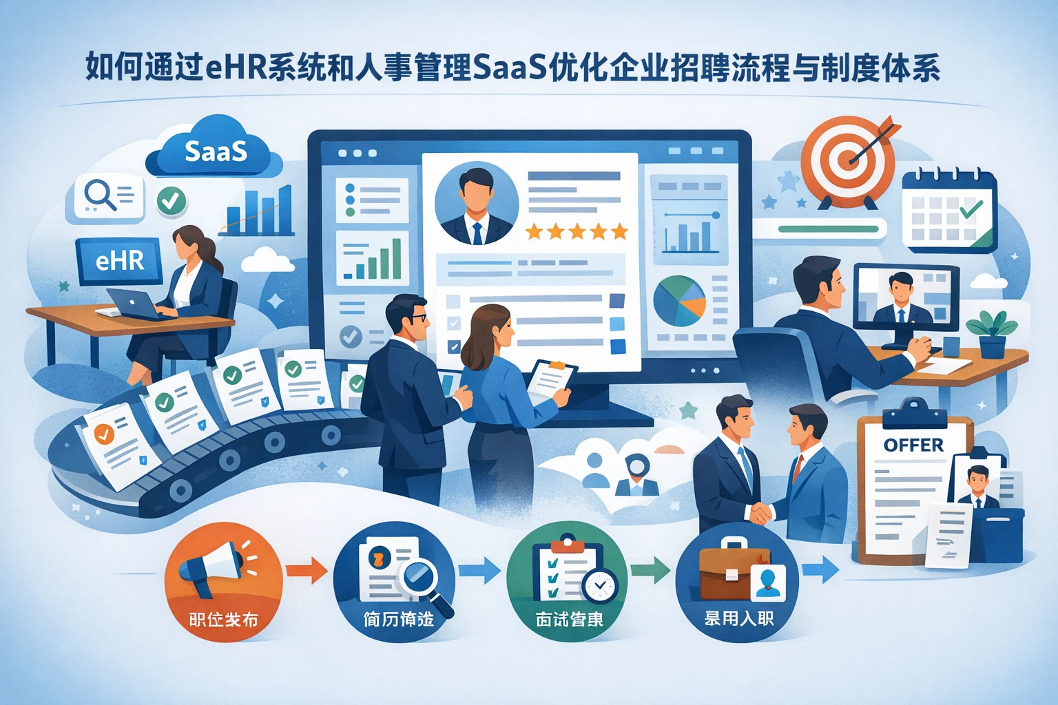 如何通过eHR系统和人事管理SaaS优化企业招聘流程与制度体系