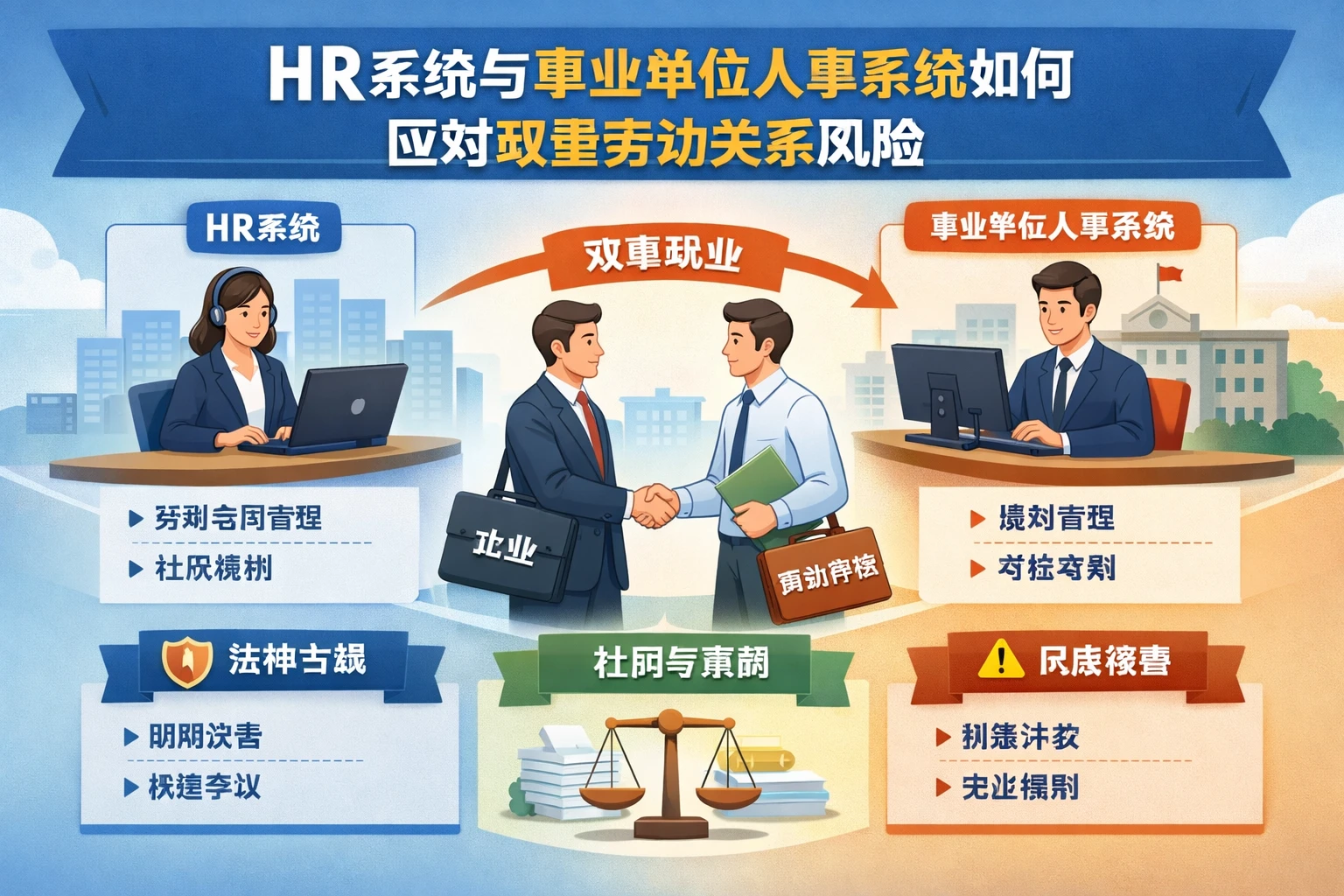HR系统与事业单位人事系统如何应对双重劳动关系风险