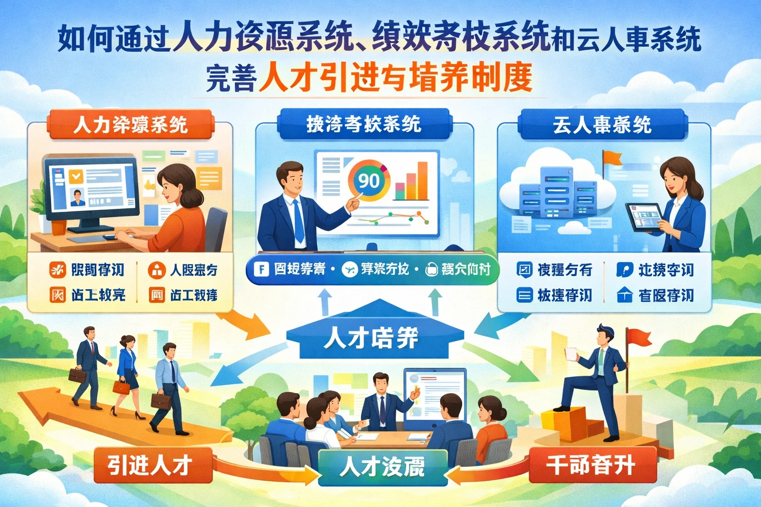 如何通过人力资源系统、绩效考核系统和云人事系统完善人才引进与培养制度