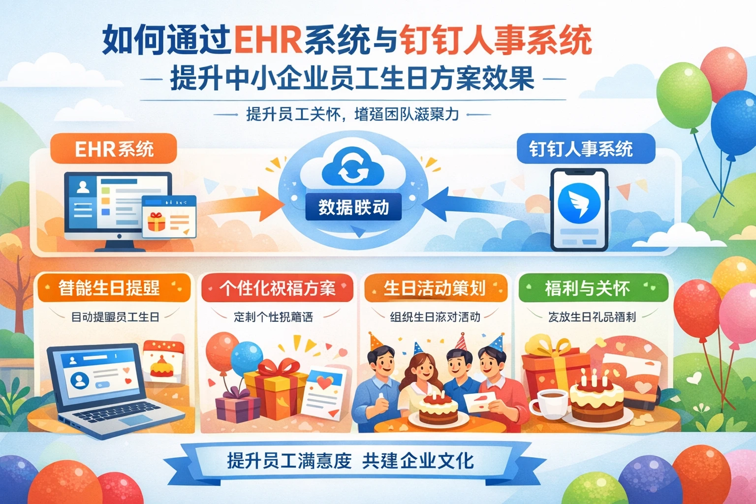 如何通过ehr系统与钉钉人事系统提升中小企业员工生日方案效果