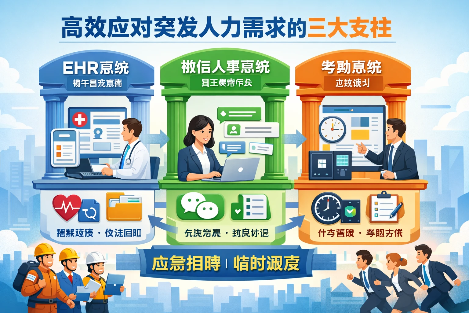 EHR系统、微信人事系统与考勤系统：高效应对突发人力需求的三大支柱