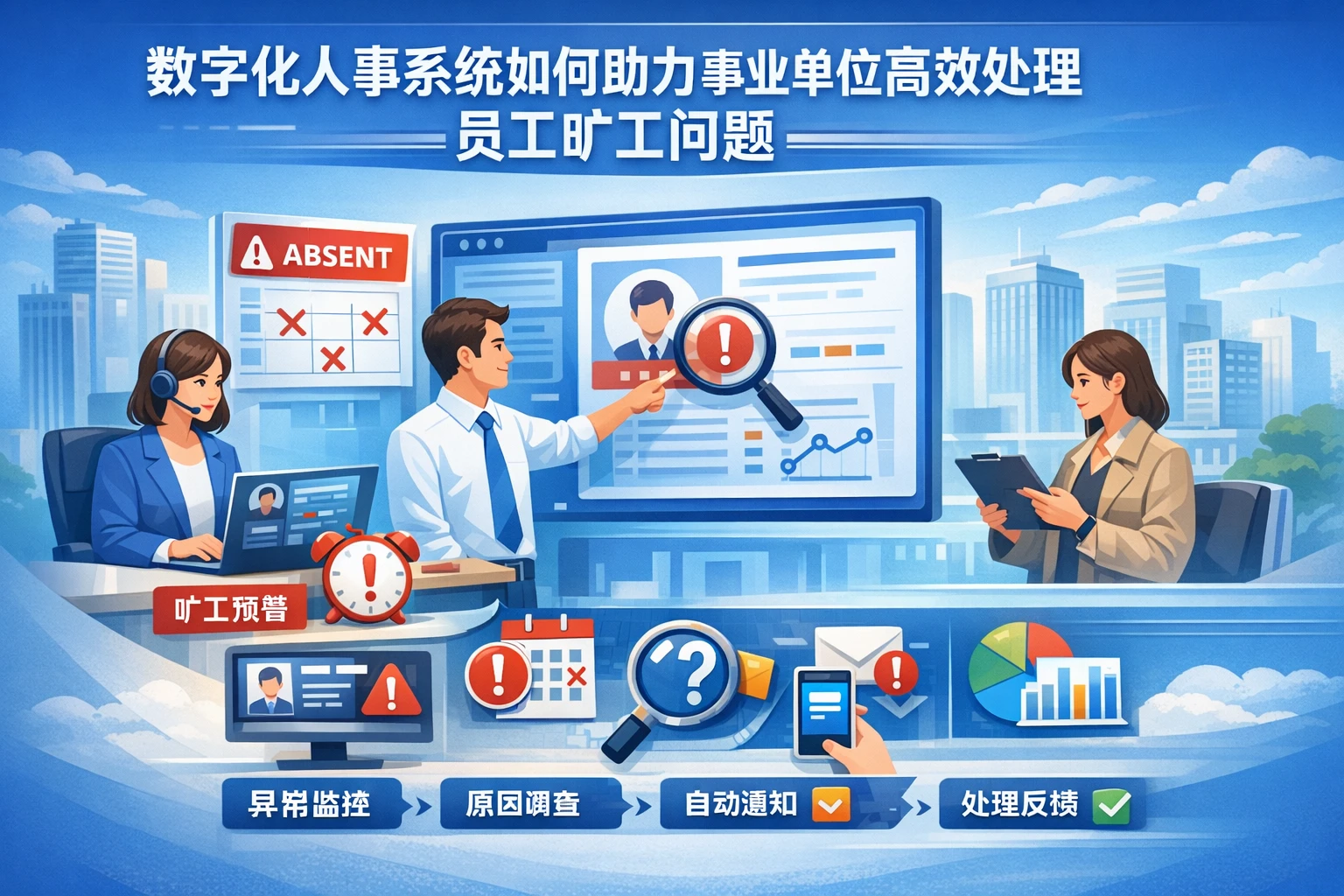 数字化人事系统如何助力事业单位高效处理员工旷工问题