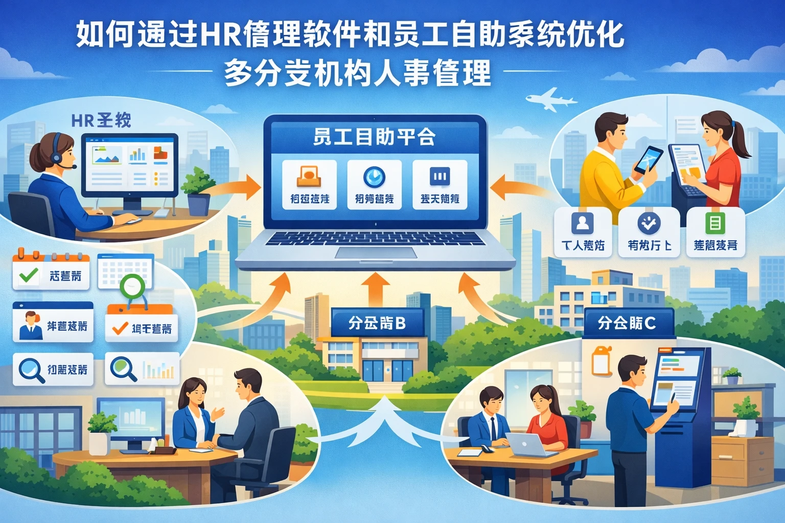 如何通过HR管理软件和员工自助系统优化多分支机构人事管理