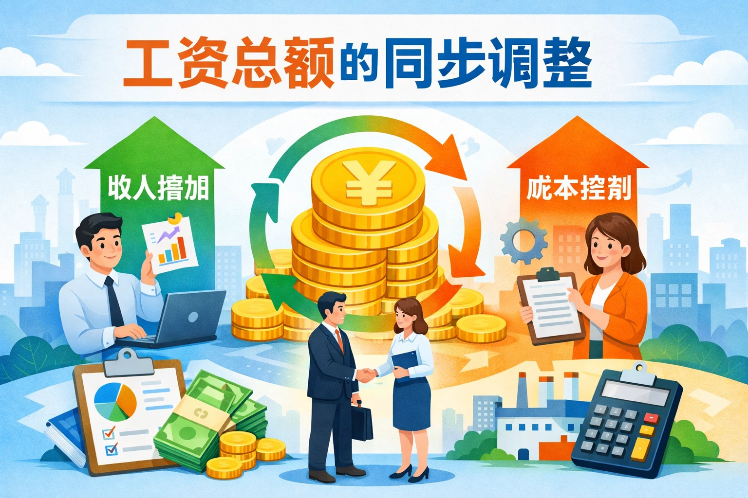 工资总额的同步调整