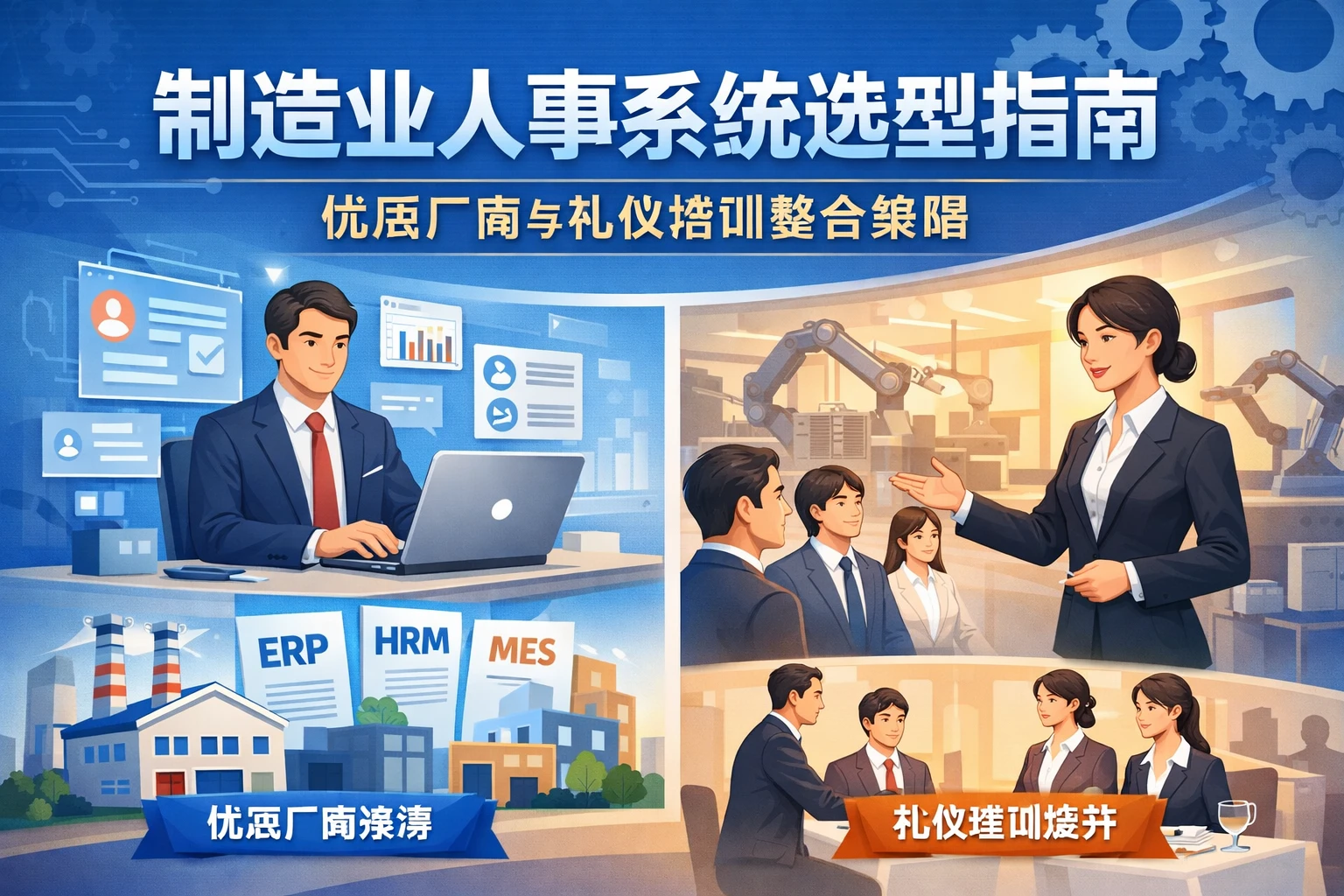 制造业人事系统选型指南：优质厂商与礼仪培训整合策略