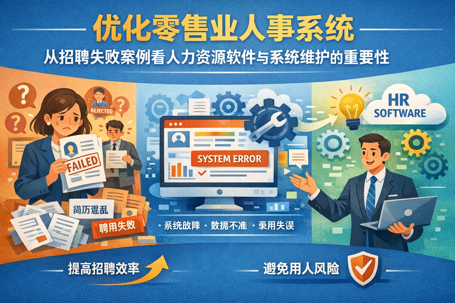 优化零售业人事系统：从招聘失败案例看人力资源软件与系统维护的重要性