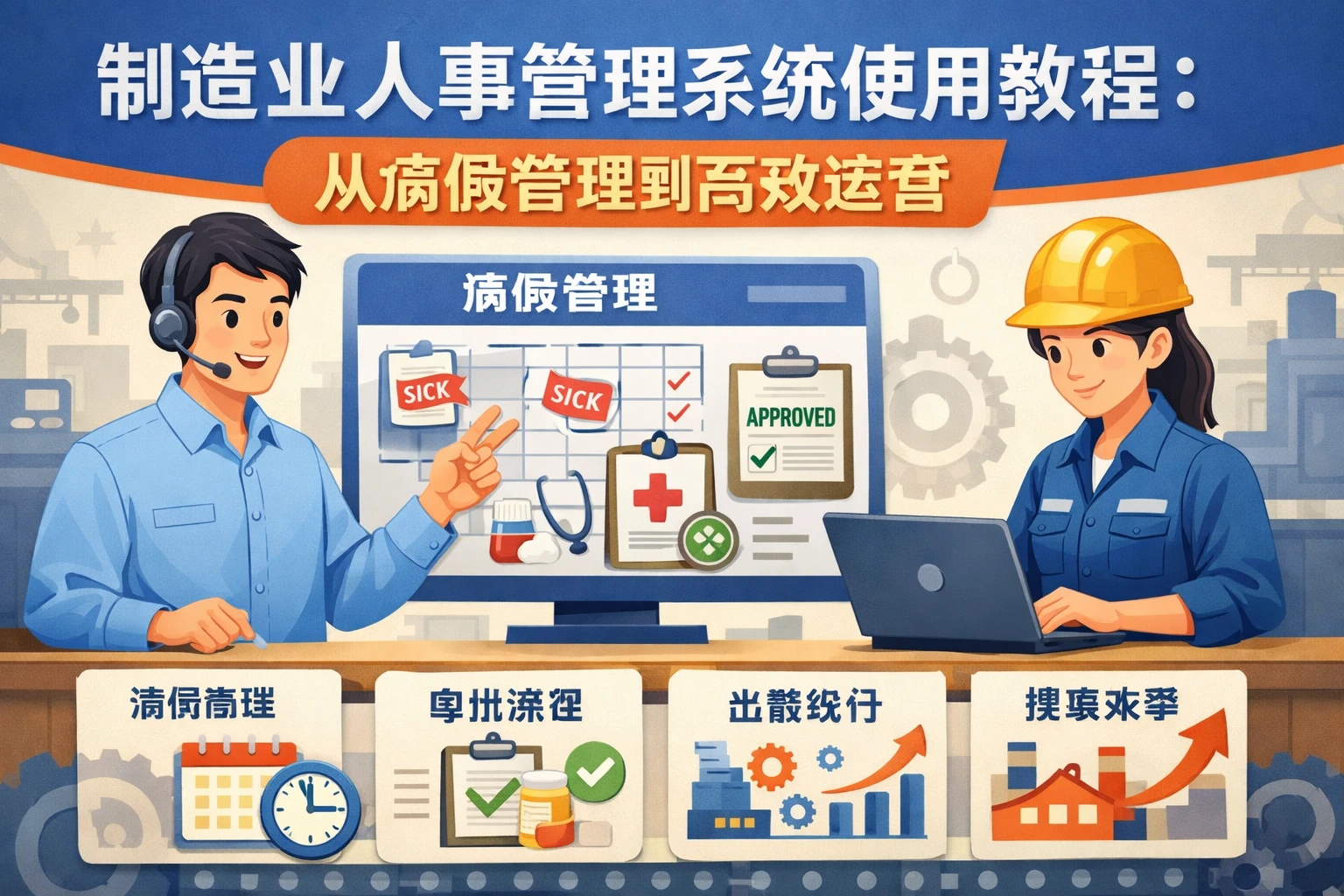 制造业人事管理系统使用教程：从病假管理到高效运营