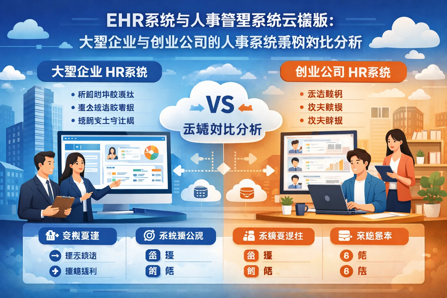 EHR系统与人事管理系统云端版：大型企业与创业公司的人事系统案例对比分析