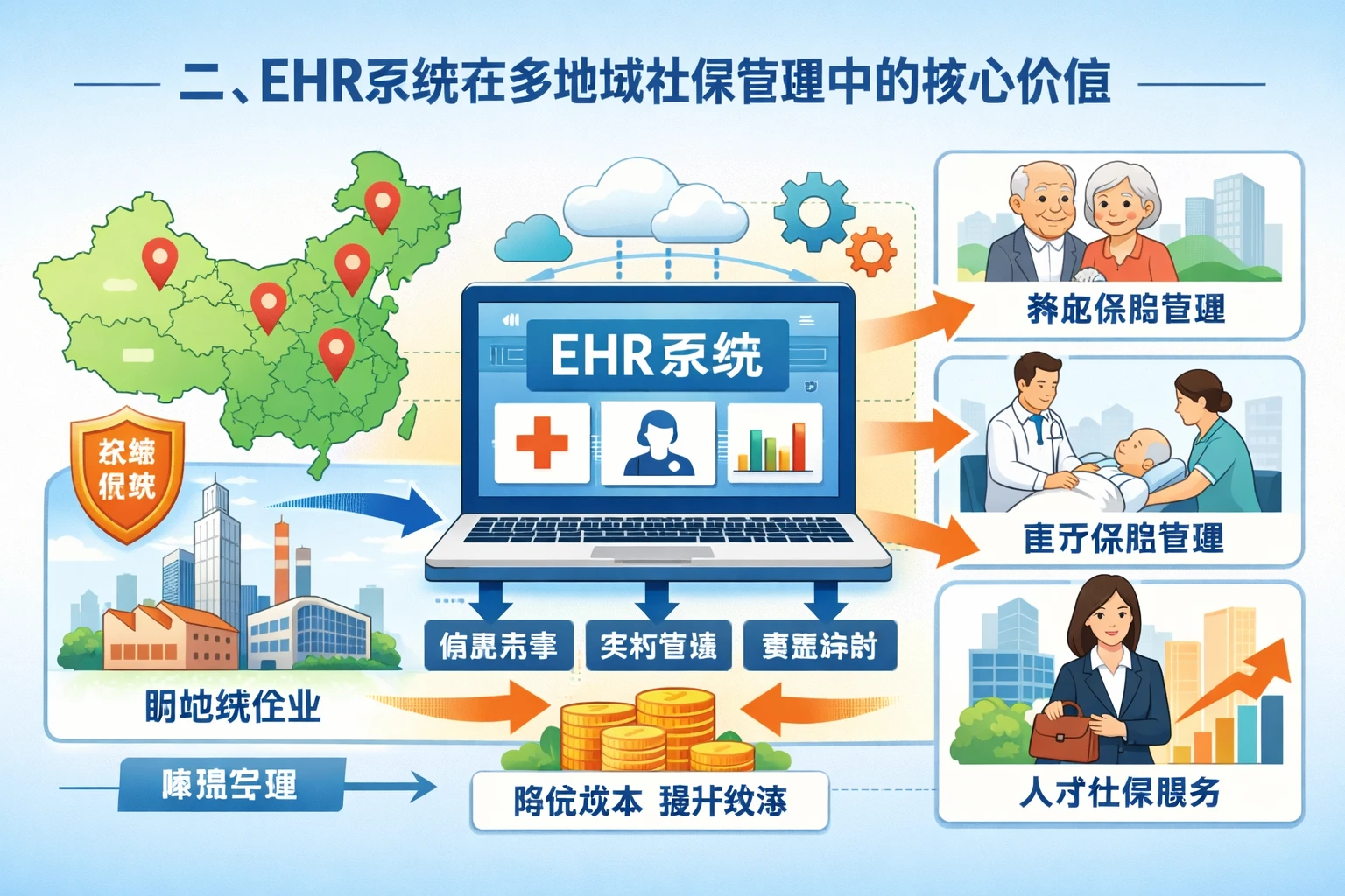 二、EHR系统在多地域社保管理中的核心价值