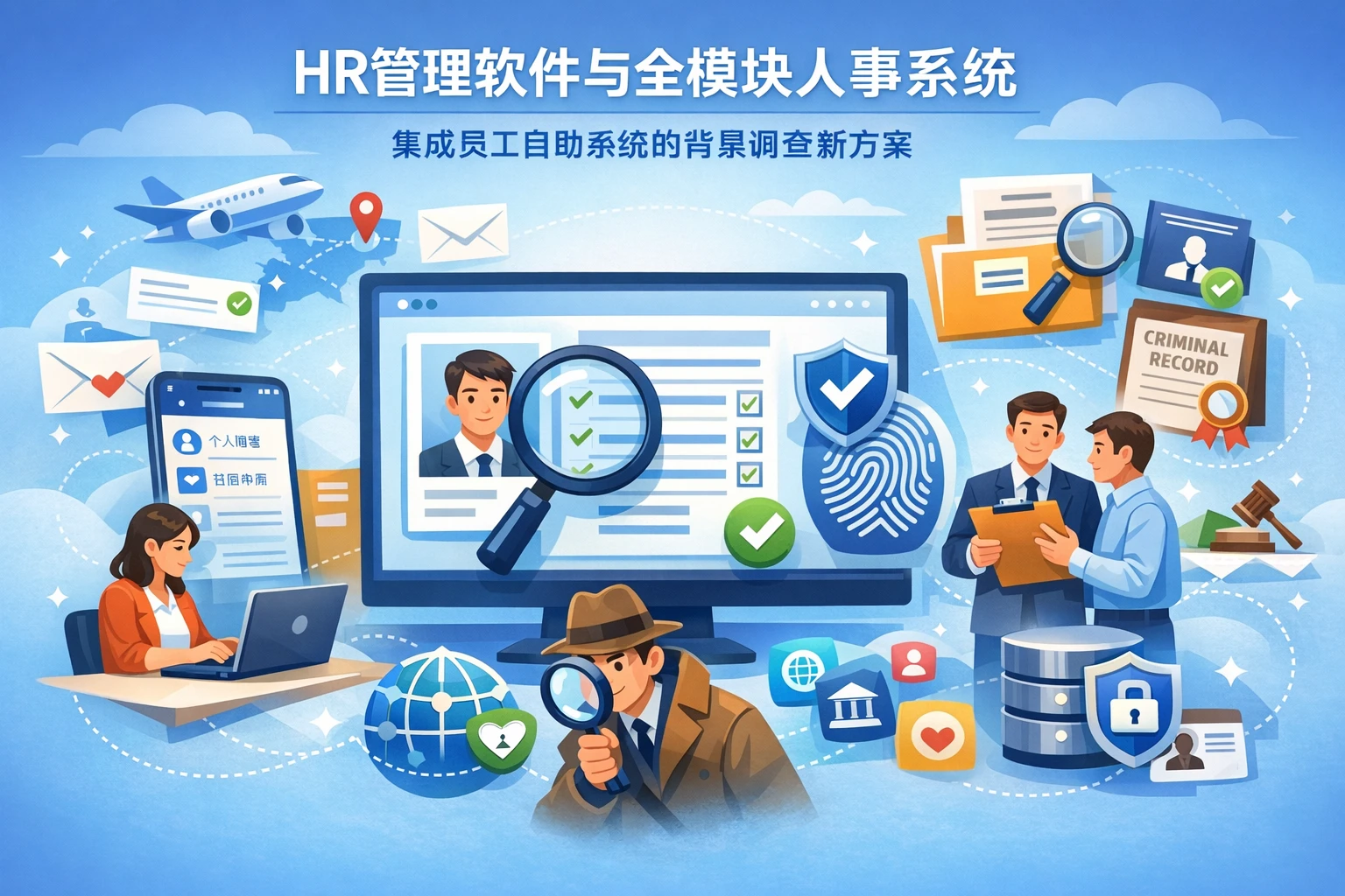 HR管理软件与全模块人事系统：集成员工自助系统的背景调查新方案