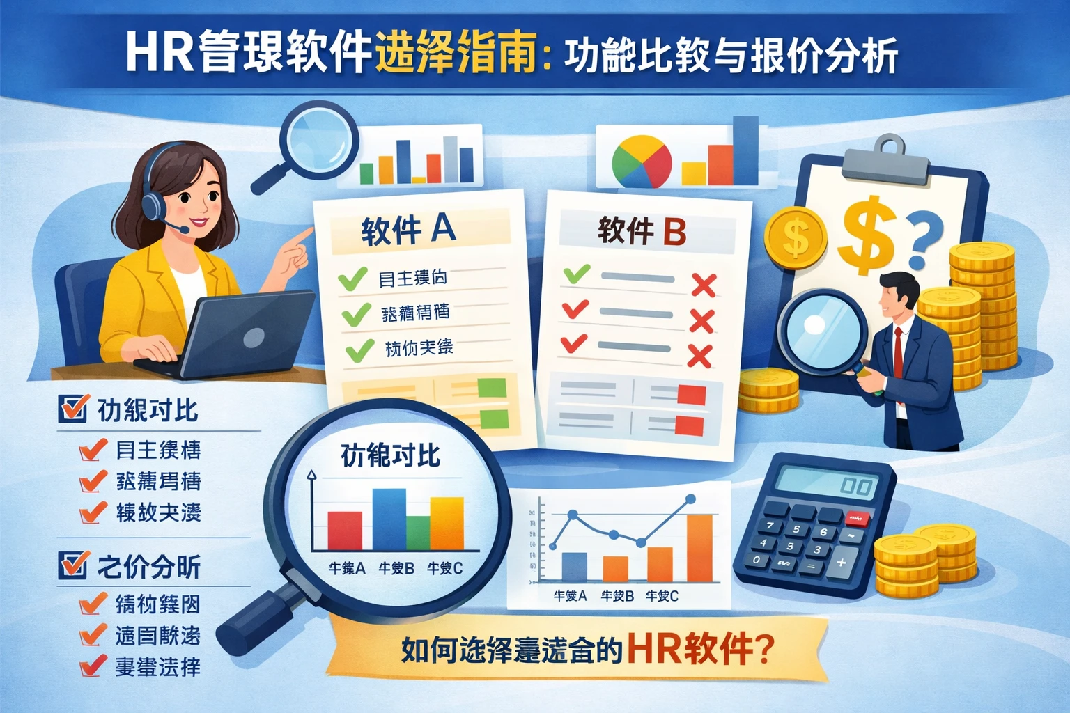 HR管理软件选择指南:功能比较与报价分析