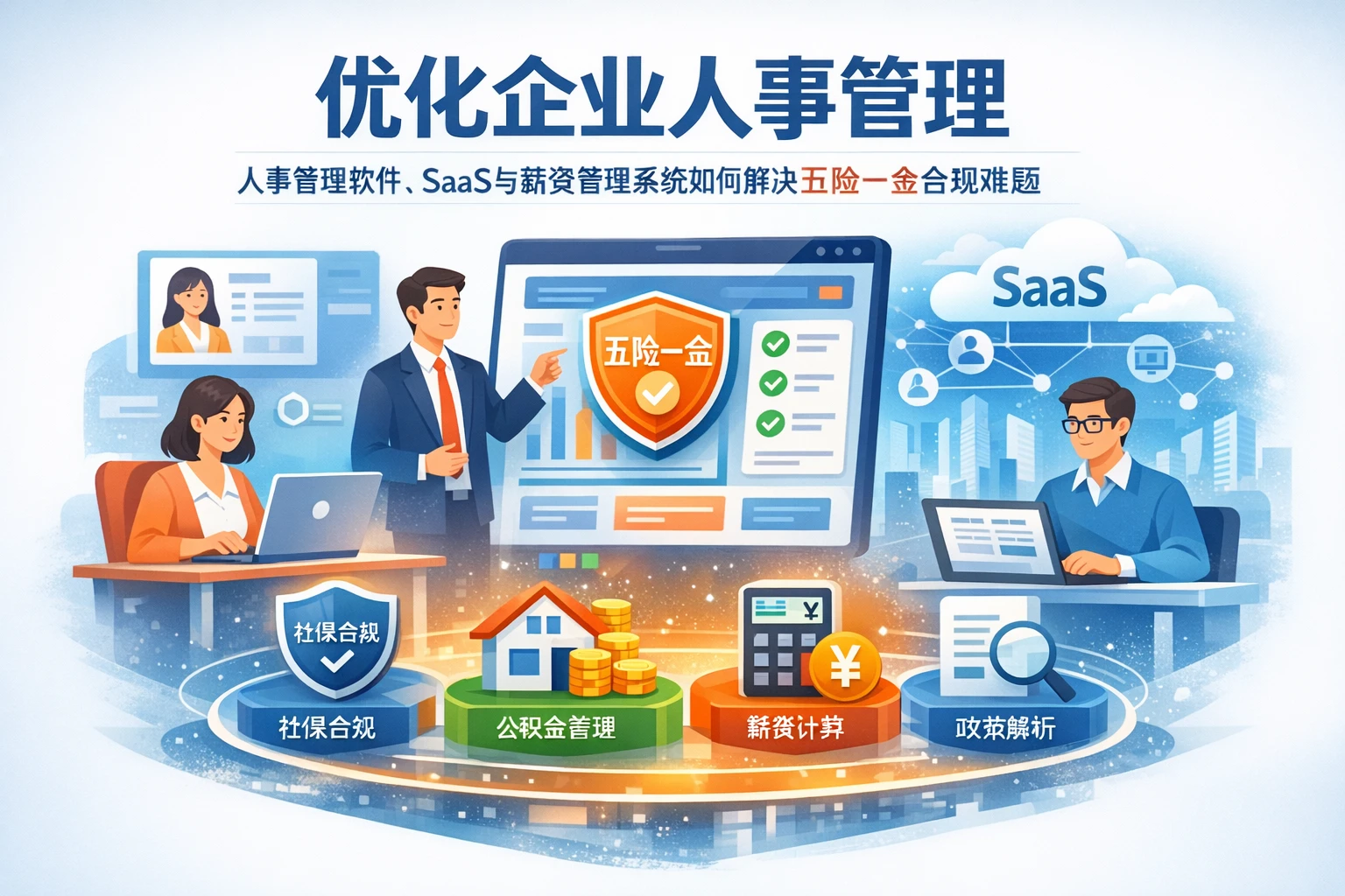 优化企业人事管理：人事管理软件、SaaS与薪资管理系统如何解决五险一金合规难题