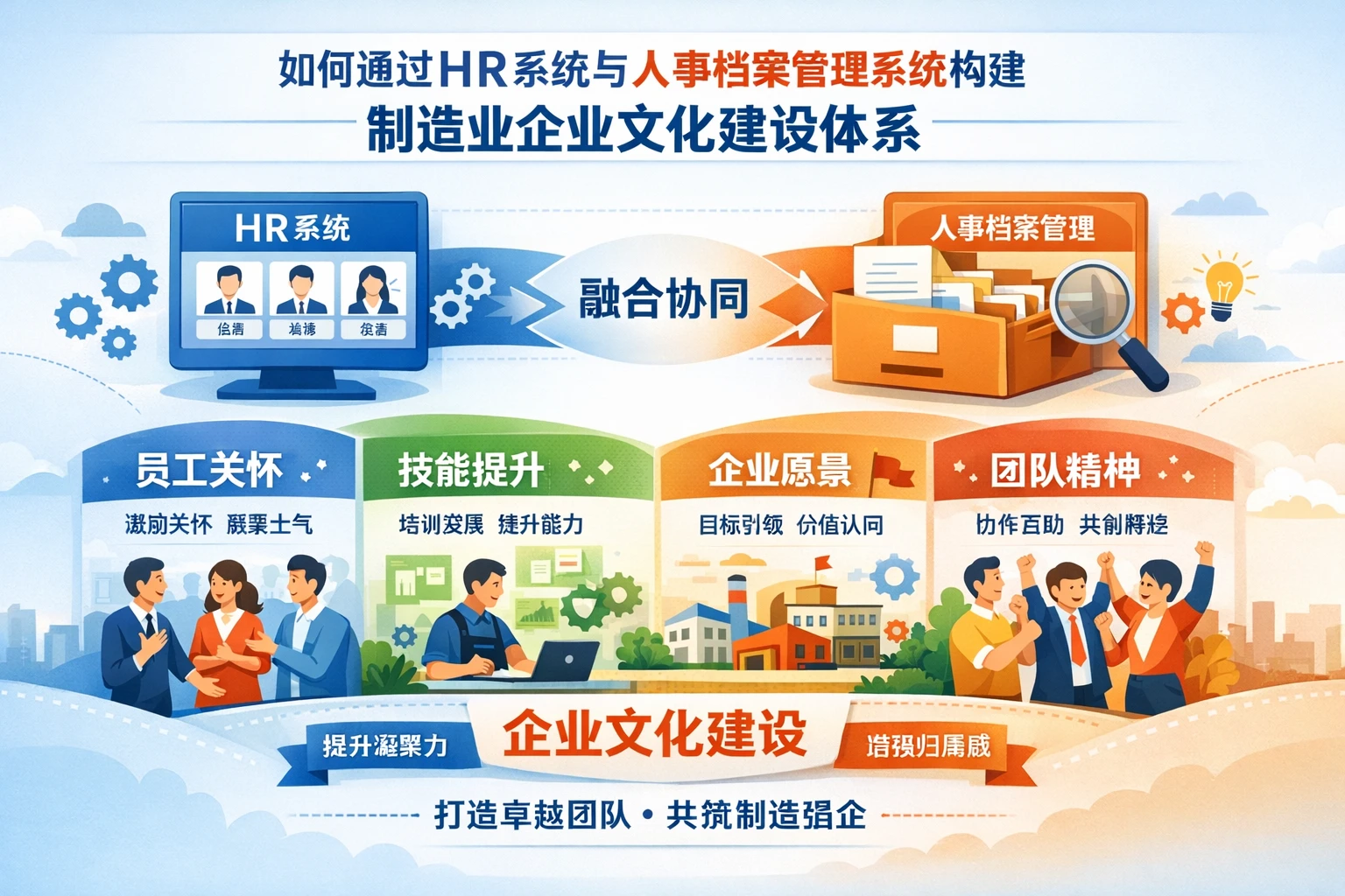 如何通过HR系统与人事档案管理系统构建制造业企业文化建设体系